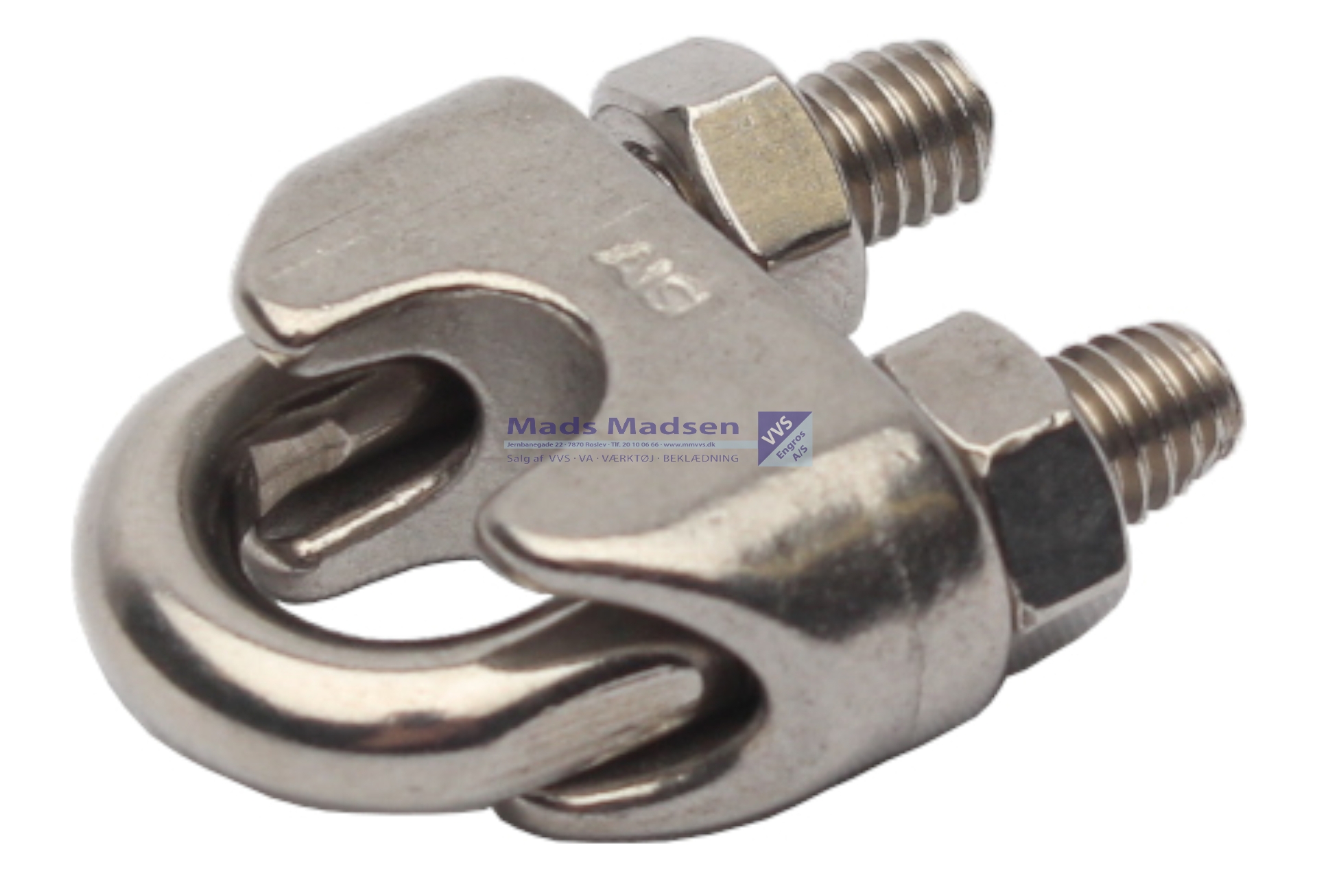 3 mm Rustfri Bøjlewirelås SS316 (1/8")