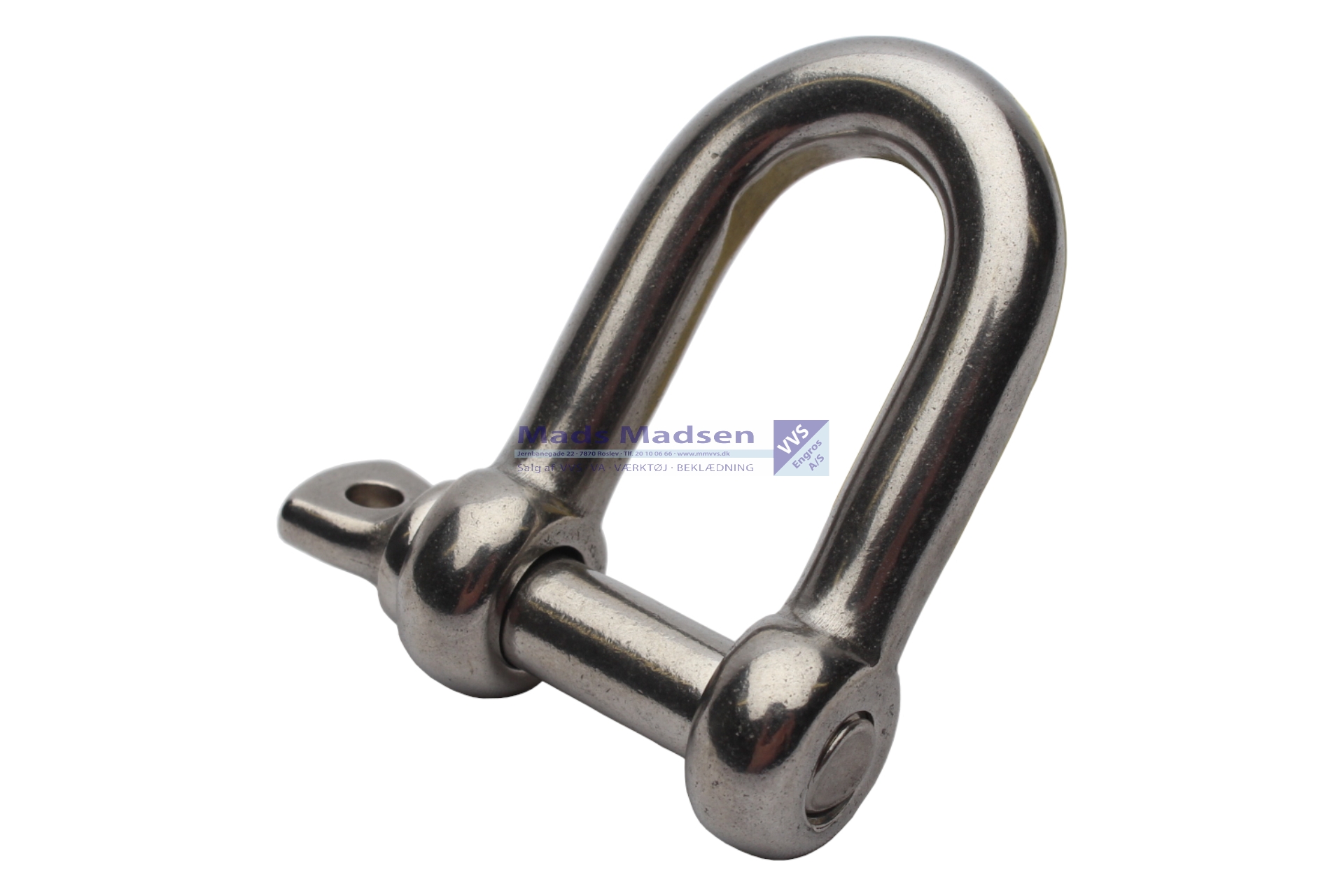 6mm Rustfri sjækel D-form SS316