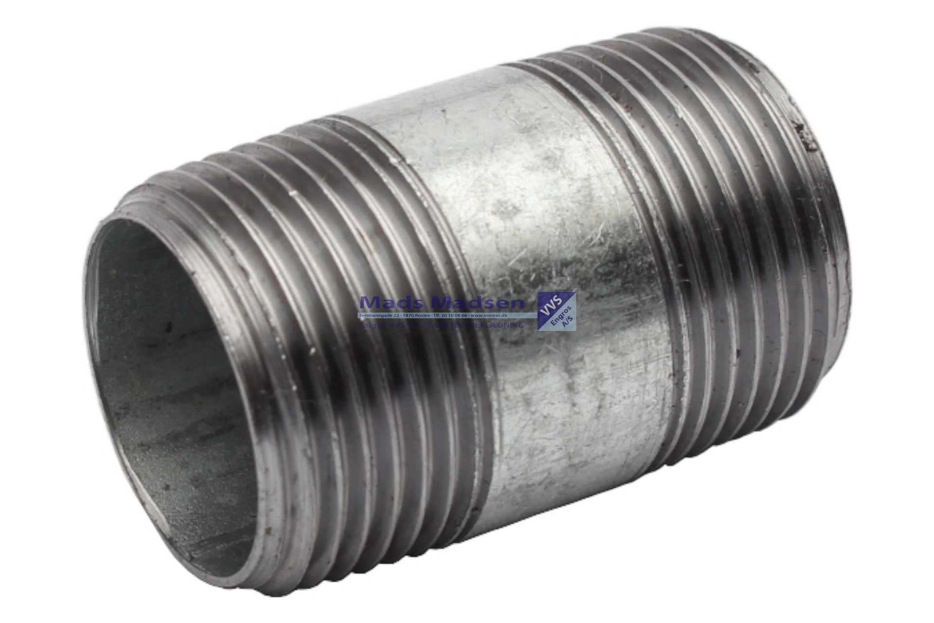 1/2" x 50mm galv. nippelrør