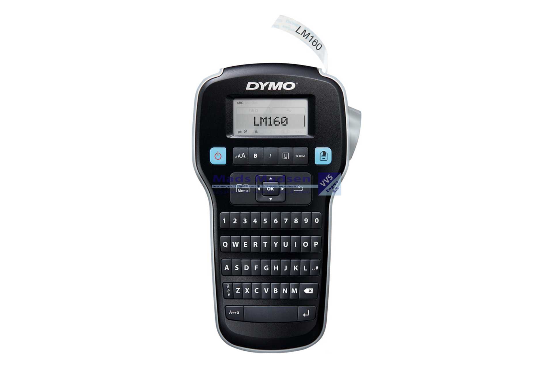 DYMO Labelmanager 160P 6-12mm D1 6 x AAA batterier IKKE inkluderet *NETTOPRIS*