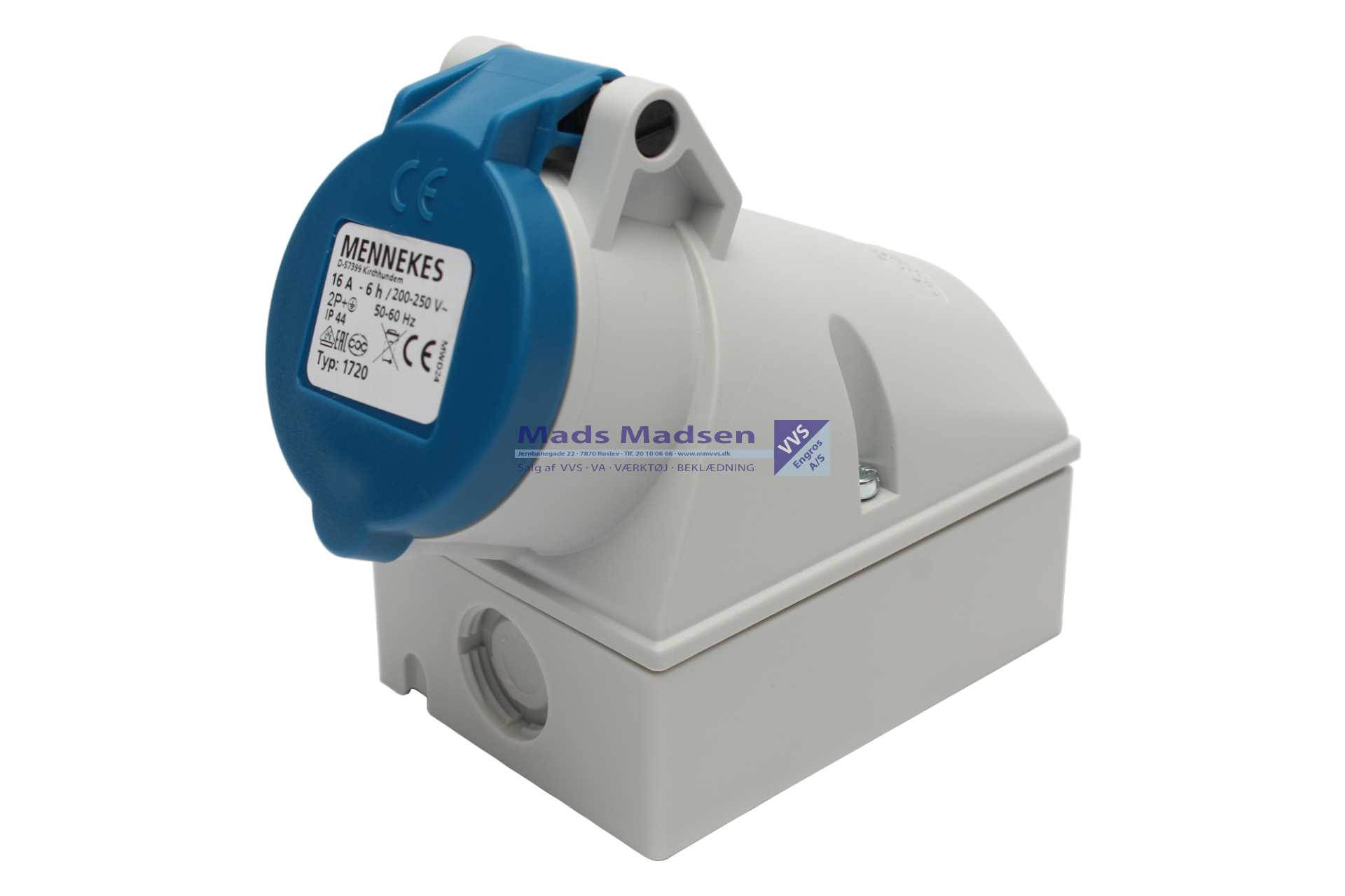 CEE vægudtag 3 polet 16A 230V IP44 *NETTOPRIS*