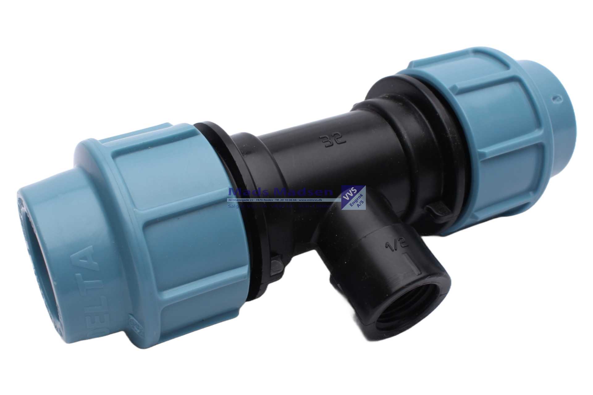 63 x 2" x 63mm Unidelta tee muffe