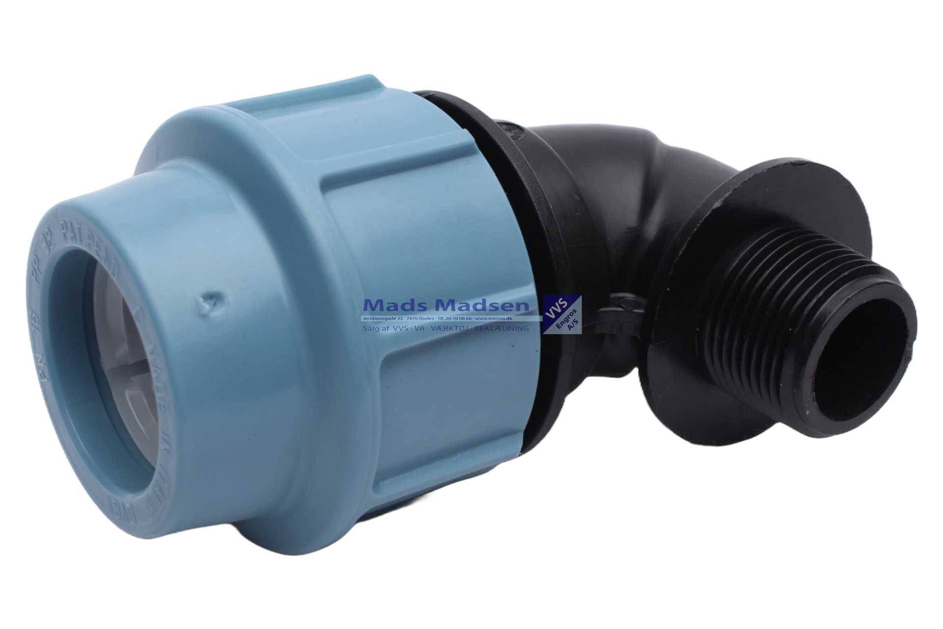 32mm x 1" Unidelta bøjning nippel