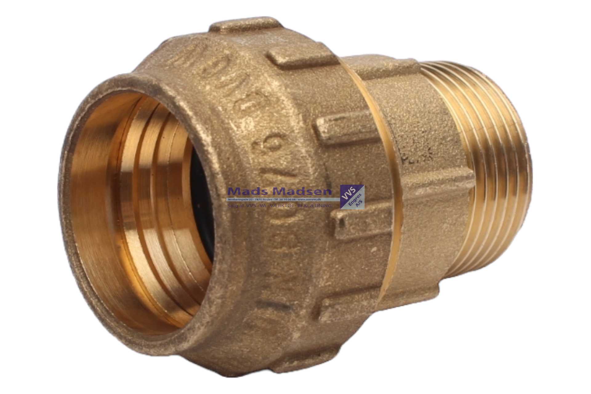 50mm x 1 1/2" Tiemme messing nippel f/PEM