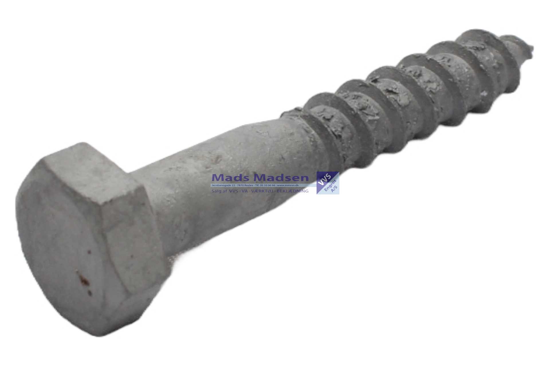 12 x 60 Fransk Skrue DIN 571 4.6 Varmtgalv. FZV 50 stk/pk