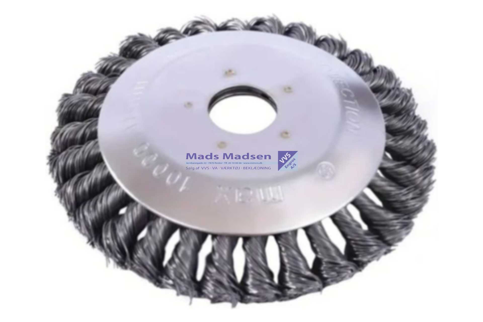 150 x 0,5mm snoettråd ukrudtsbørste f/Ø20+25,4mm hul til græstrimmer (stærk accu eller benzin)