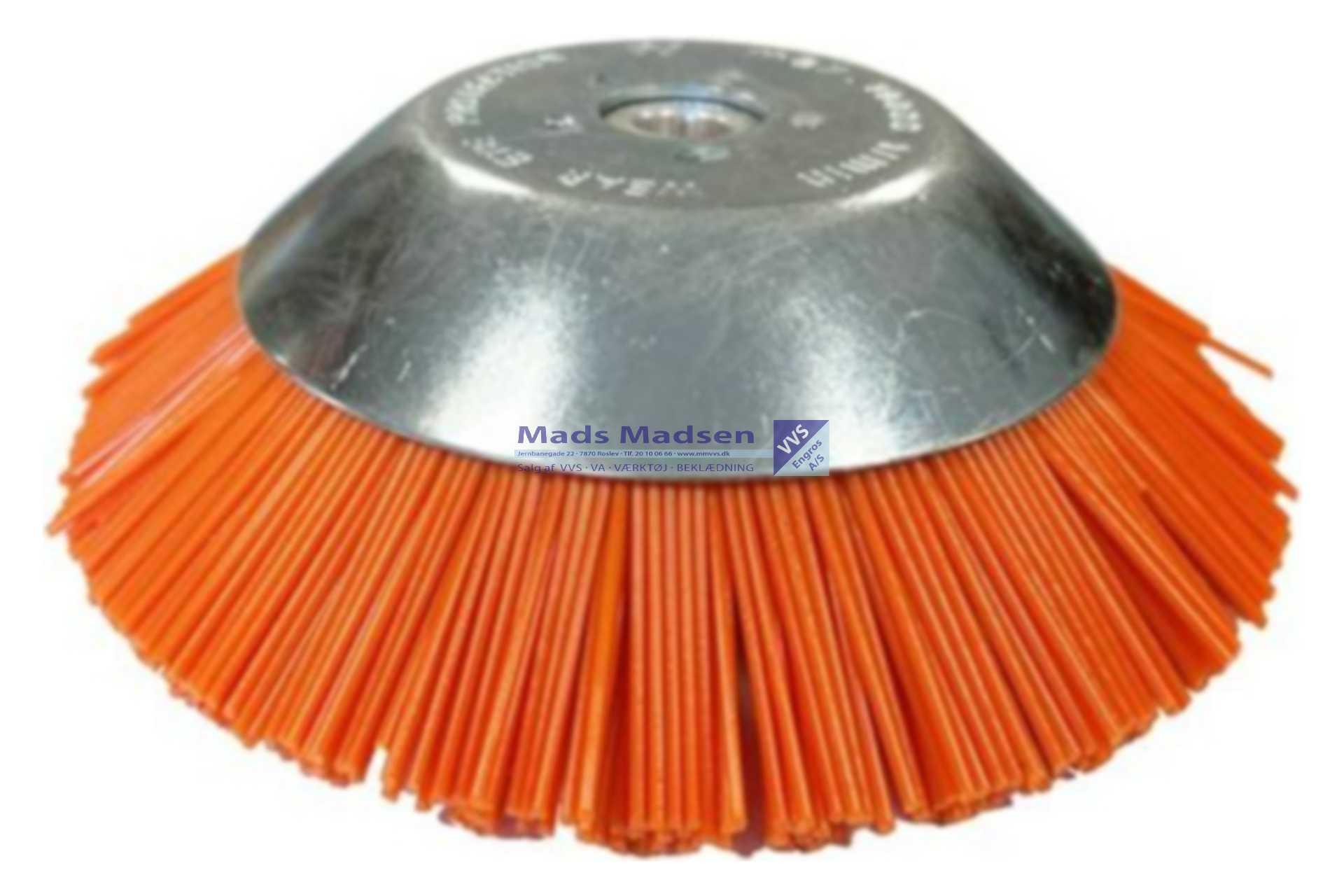 200 x 0,5mm nylon ukrudtsbørste f/Ø20+25,4mm hul til græstrimmer (stærk accu eller benzin)