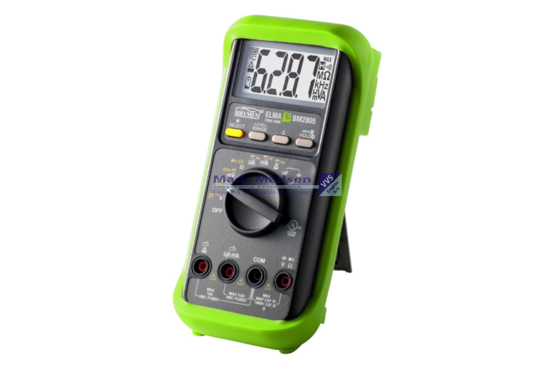 Elma Multimeter BM2805 KAT III 1000V KAT IV 600V EL nr. 6398910754 *NETTOPRIS*