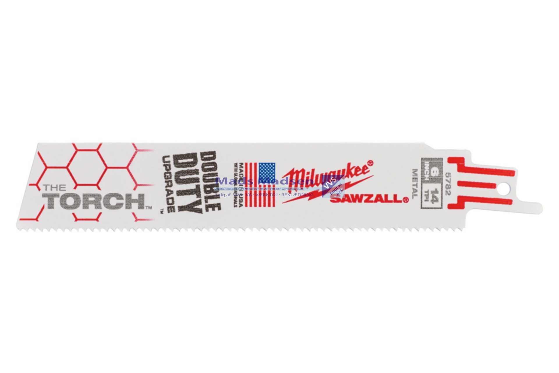 Milwaukee Bajonetsavklinge HEAVY DUTY TORCH 150 x 14 tpi Metal og nedrivning 5/pk 48475782 *NETTOPRIS*
