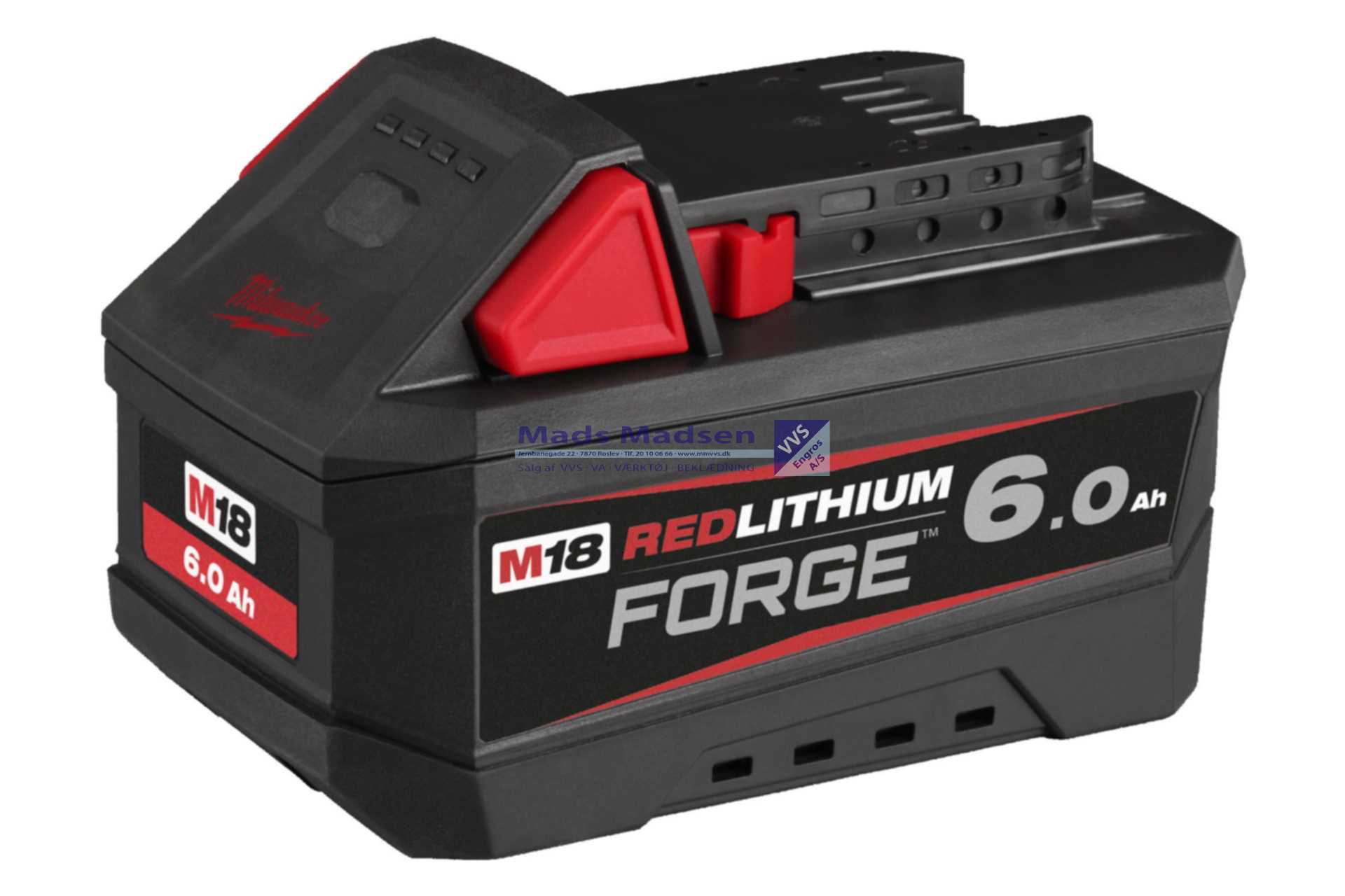 Milwaukee M18 FORGE Batteri 6,0 Amp. FB6  incl. afgift 4932492533 *NETTOPRIS*