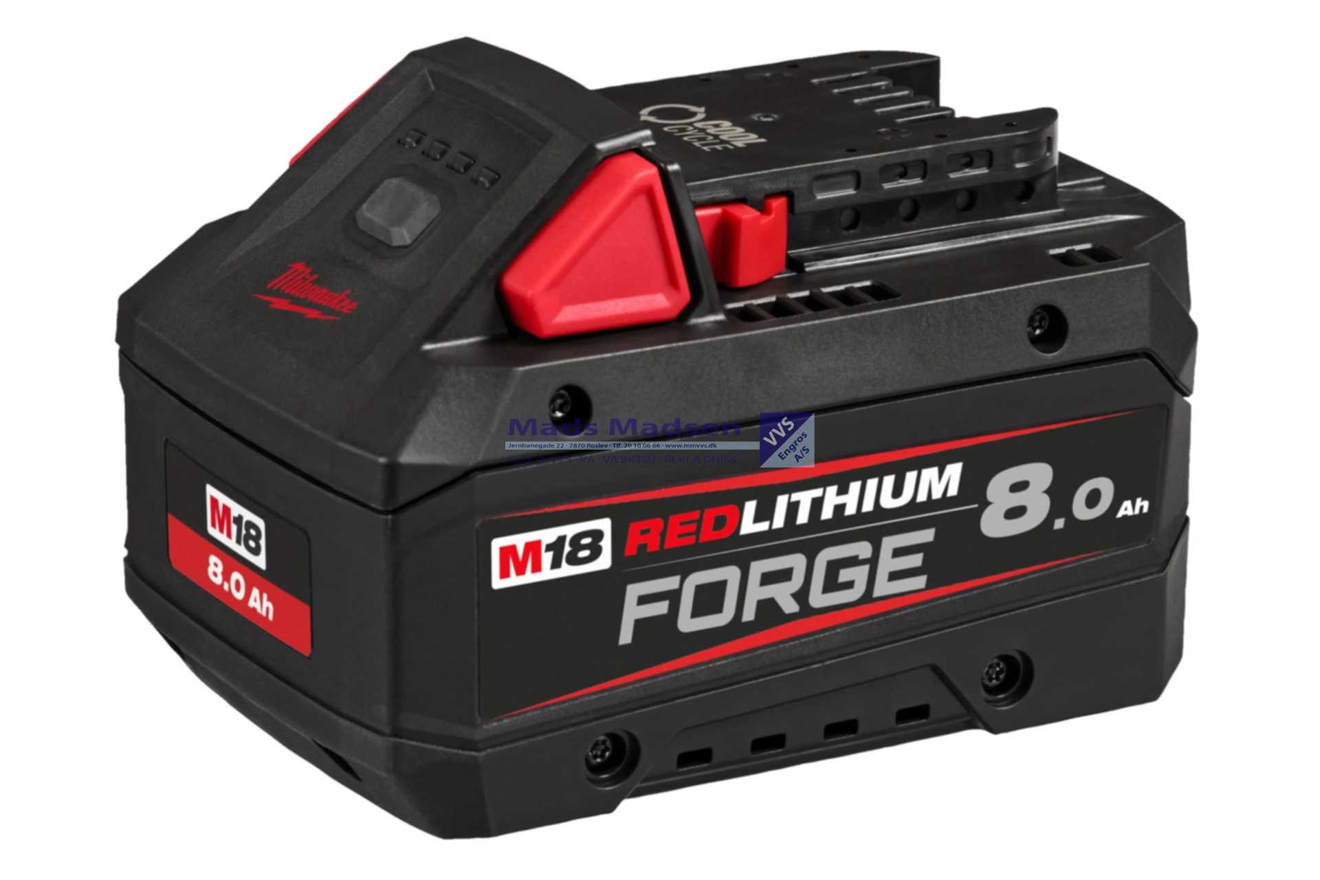 Milwaukee M18 FORGE Batteri 8,0 Amp. FB8  incl. afgift 4932492131 *NETTOPRIS*