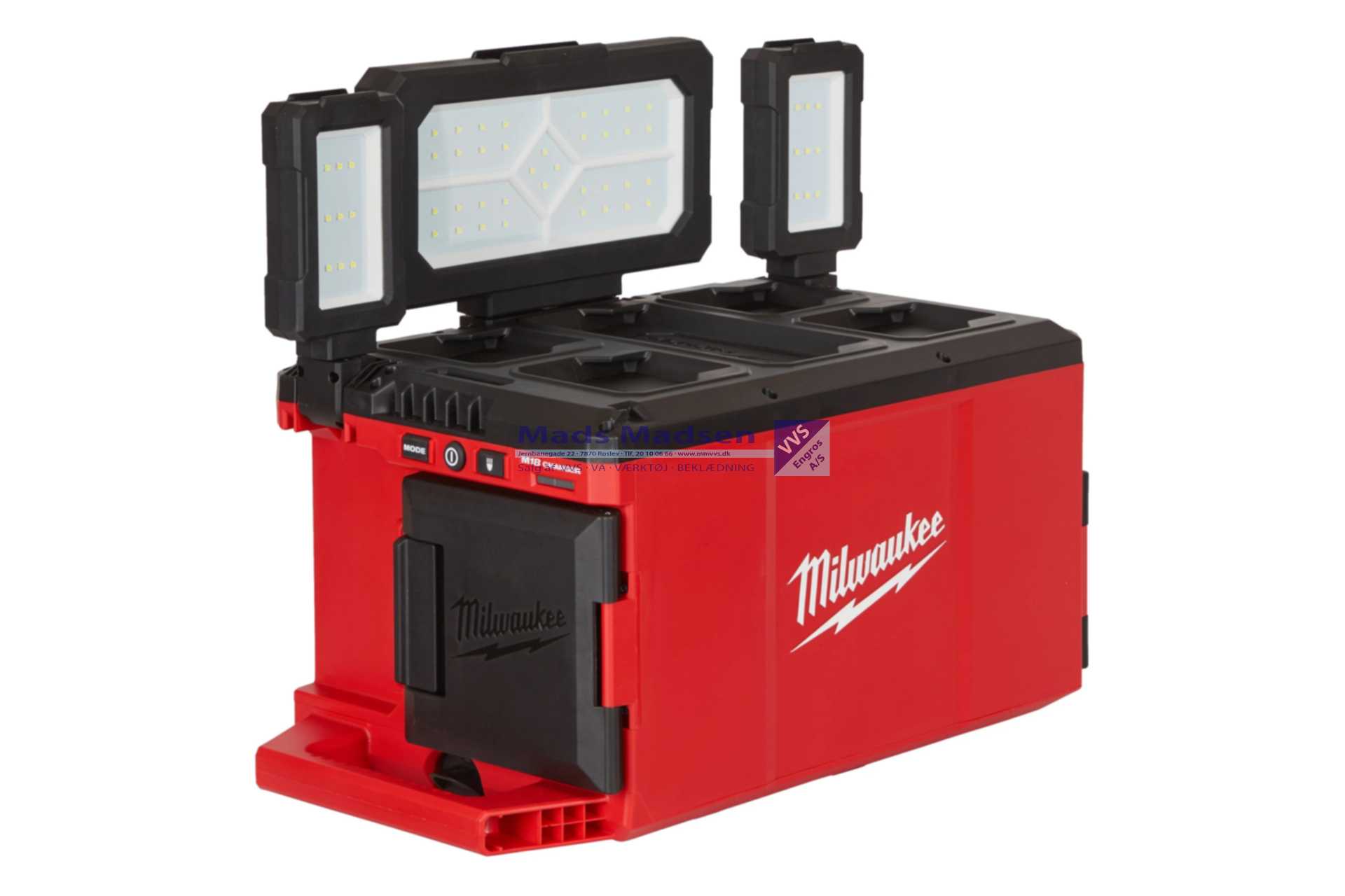 Milwaukee M18 PACKOUT områdelampe/lader 3.000 Lumen POALC-0 4933478120 *NETTOPRIS*