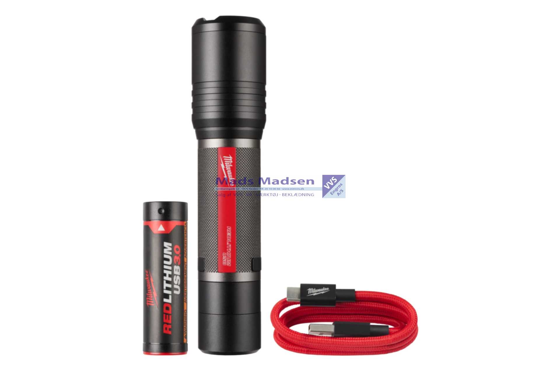 Milwaukee L4 USB-Genopladelig Lommelygte 2.000 Lumen FL2000-301 4933479637 *NETTOPRIS*