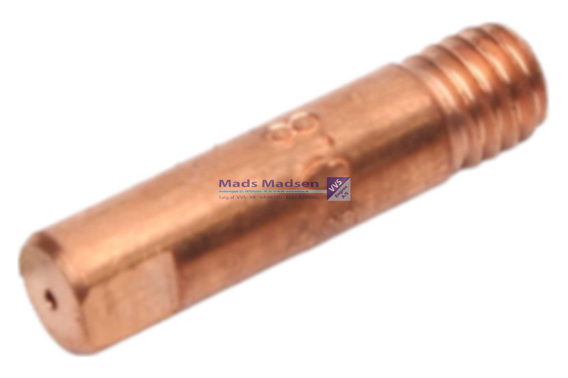 M6 x 0,8 x 25mm kontaktmundstykker