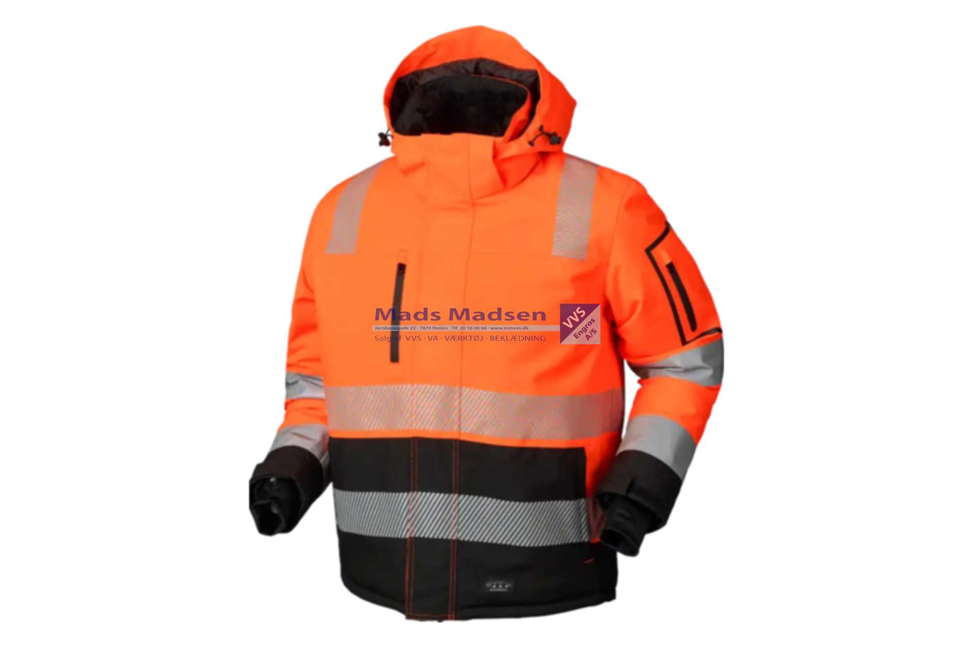 JAK EN471 Pilotjakke 11139 Orange/Sort Str. 4XL Klasse 3
