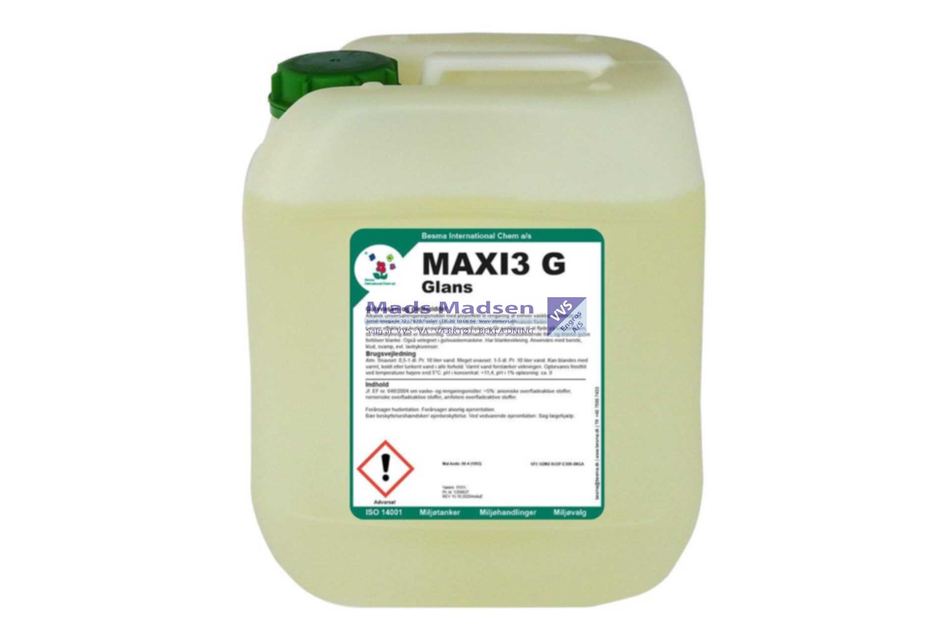 Maxi 3 G gulvvaske- og plejemiddel á 5 ltr. *NETTOPRIS*