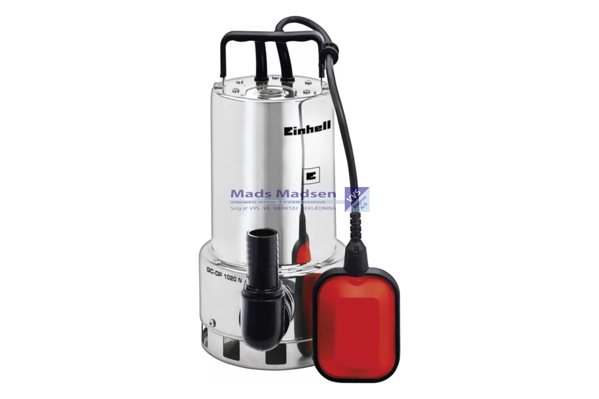 Ein-hell rustfri kæderpumpe CC-DP m/svømmer og 10mtr kabel 1020-N *NETTOPRIS*