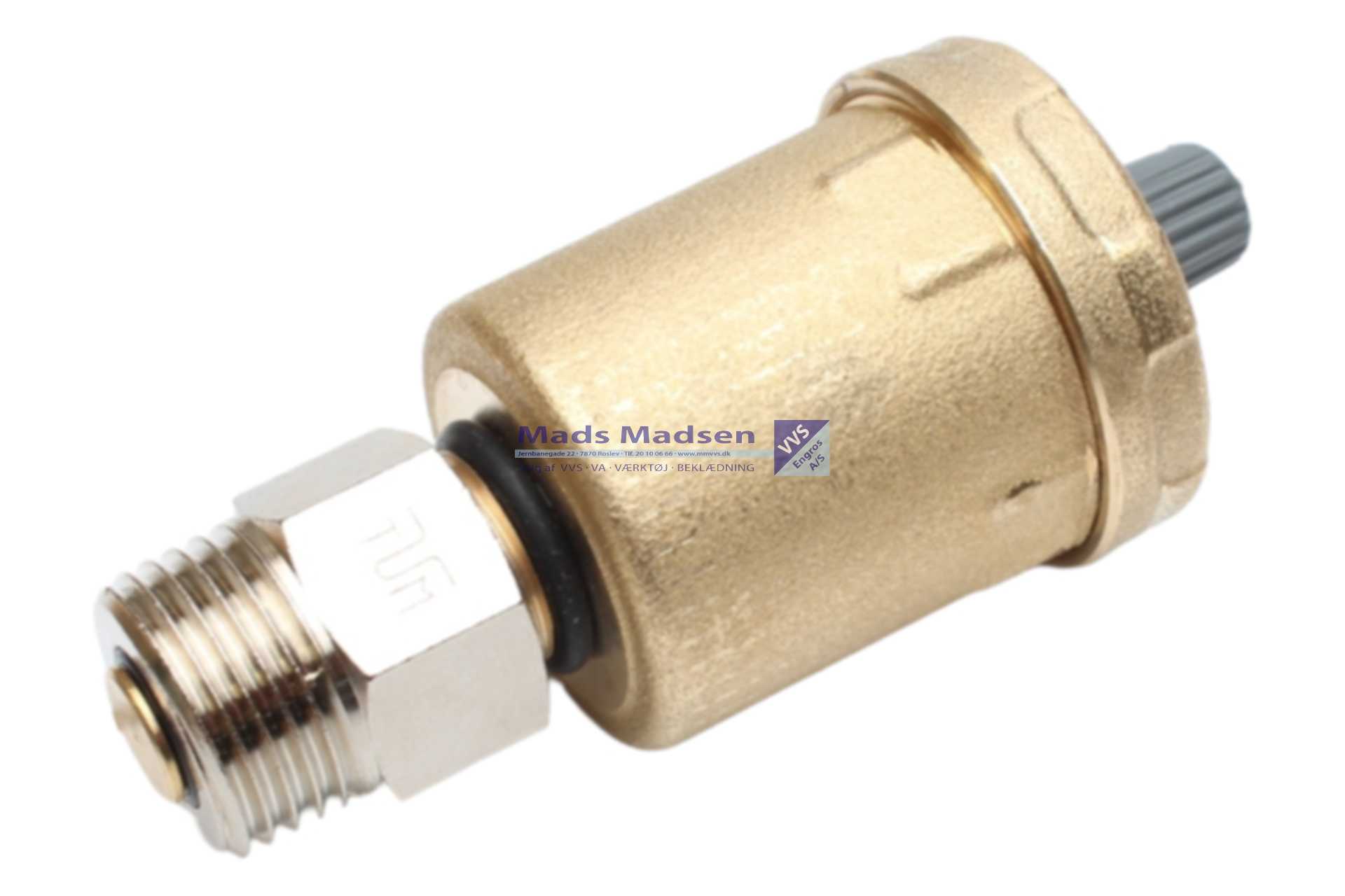 1/2" x 3/8" Tiemme automatisk luftudlader m/lukkeventil 110° max: 4 bar