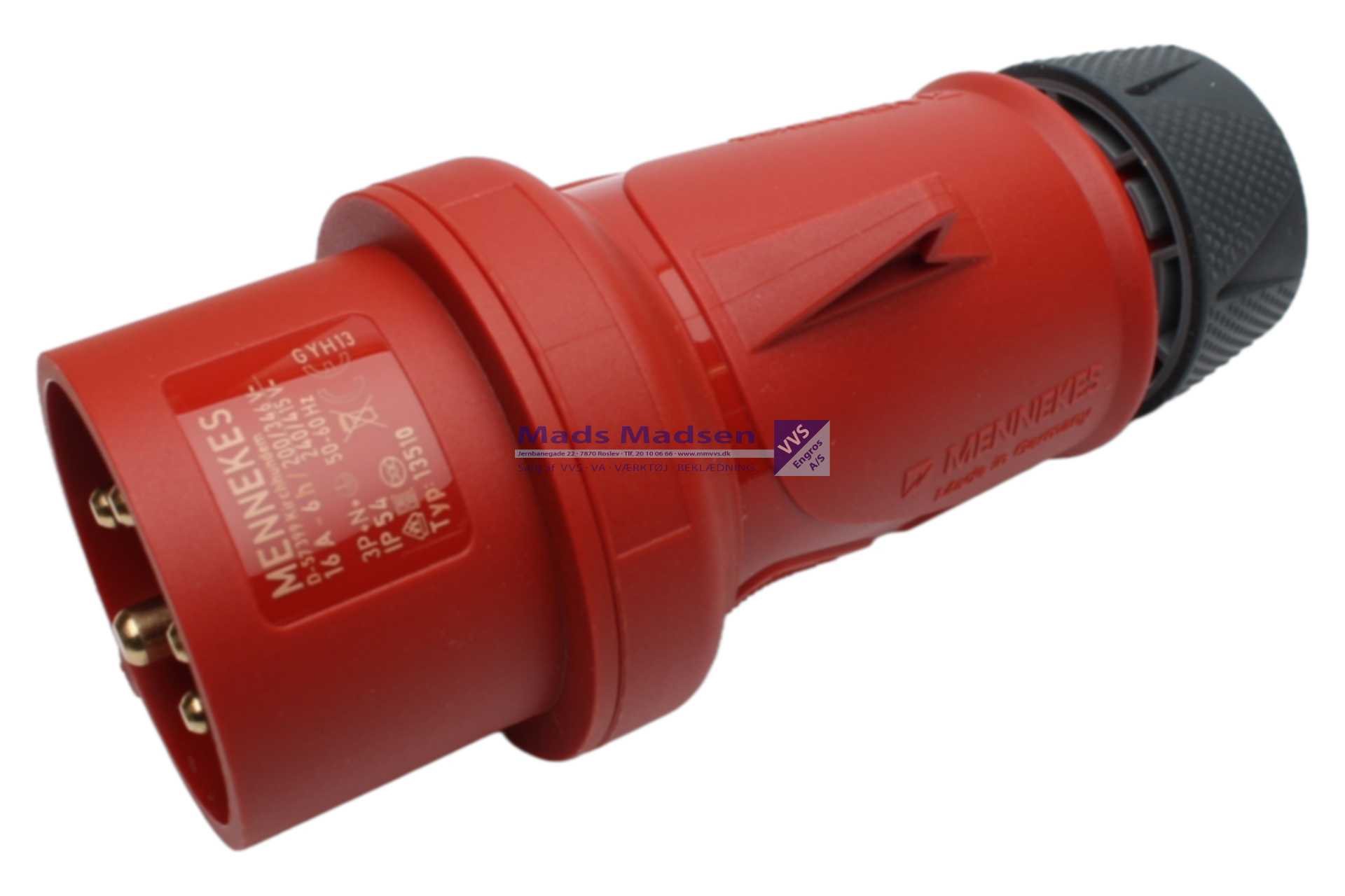 CEE Stikprop 5P 16A 400V 6H *NETTOPRIS*