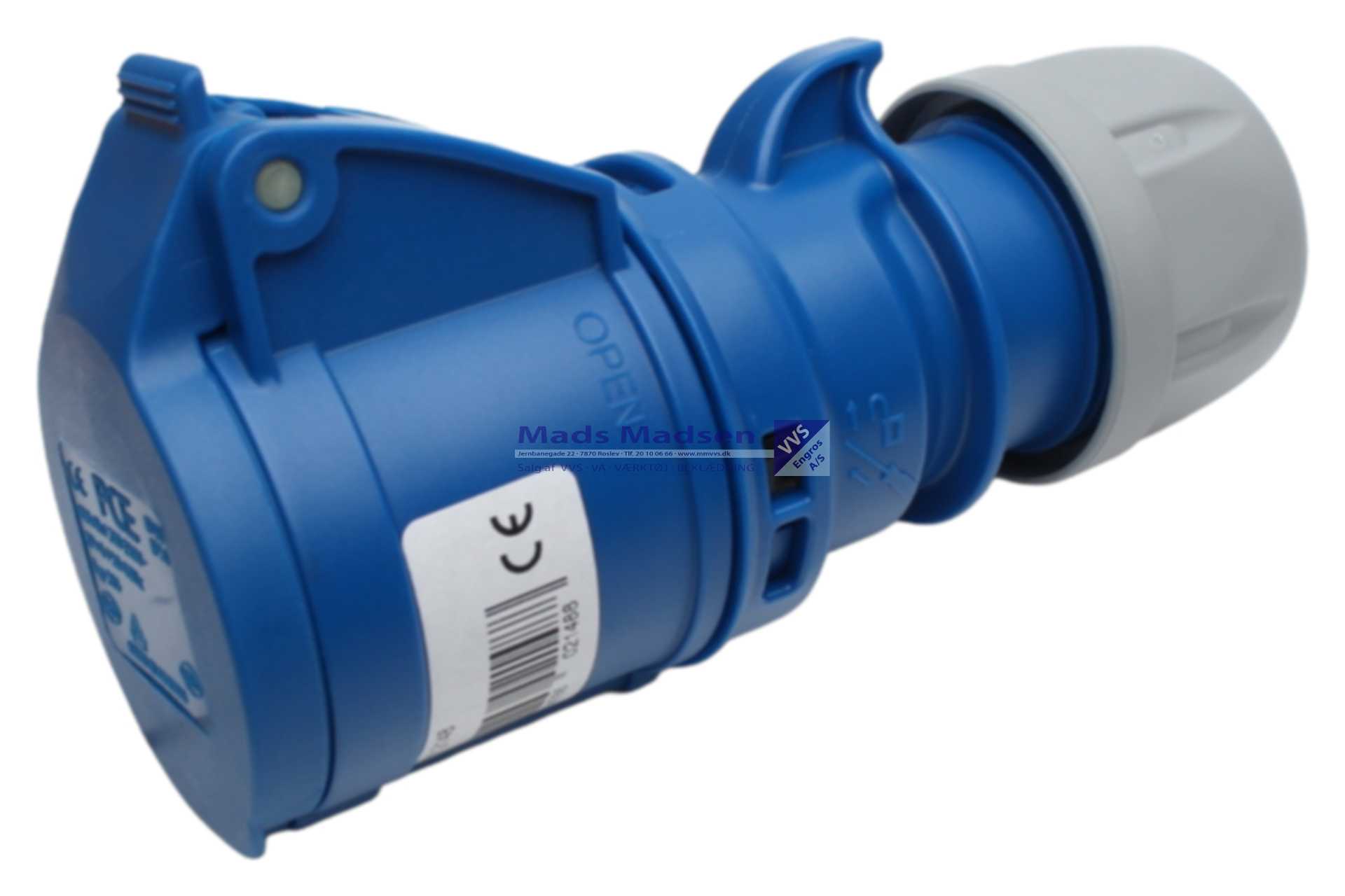CEE Forlængerled 3P 16A 230V 6H *NETTOPRIS*