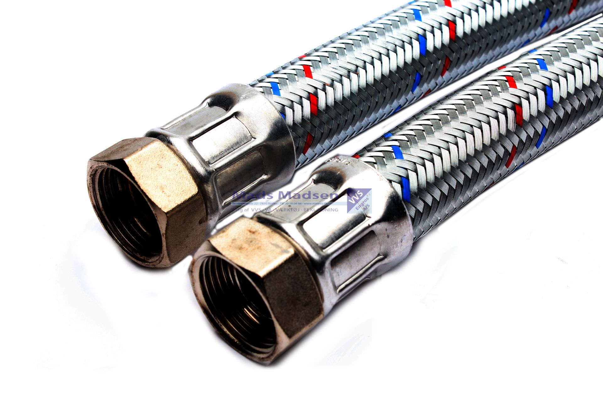 1 1/4" x 1 1/4" x 700mm kedelslange  RF flet - galv oml./oml.