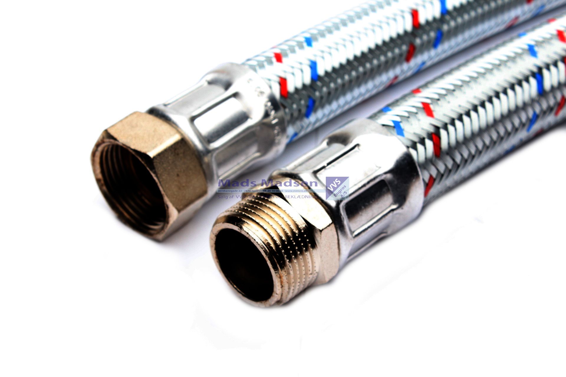 1" x 1" x 1000mm kedelslange RF flet - galv oml./nip.