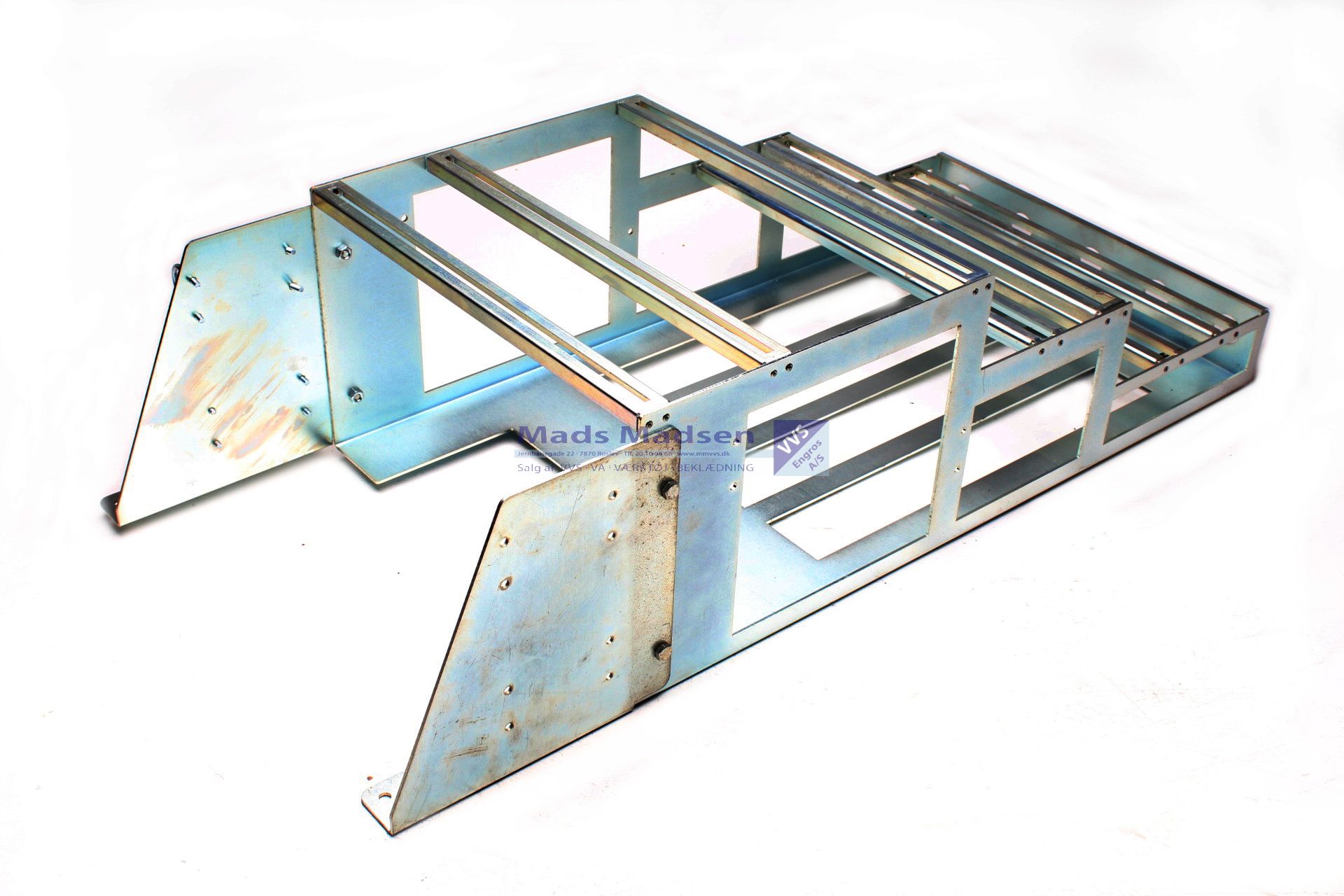 Flow-Heat Bundmodul i 3mm galv. plade inkl. beslag for væg/gulvmontage - Byg selv med manifolds *OUTLET*