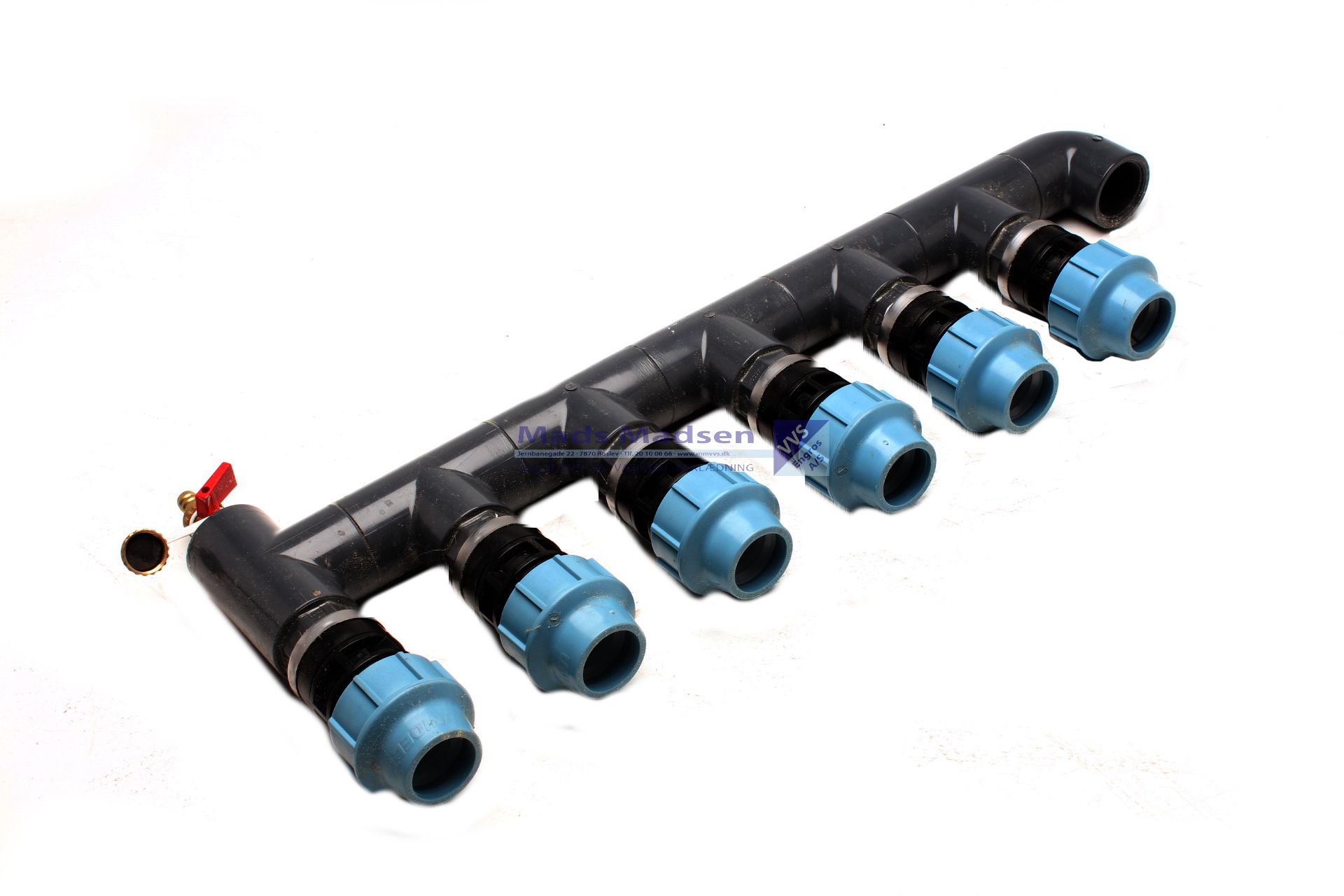 Flow-Heat jordvarme manifold 6 x 40mm 1 1/2" tilgang