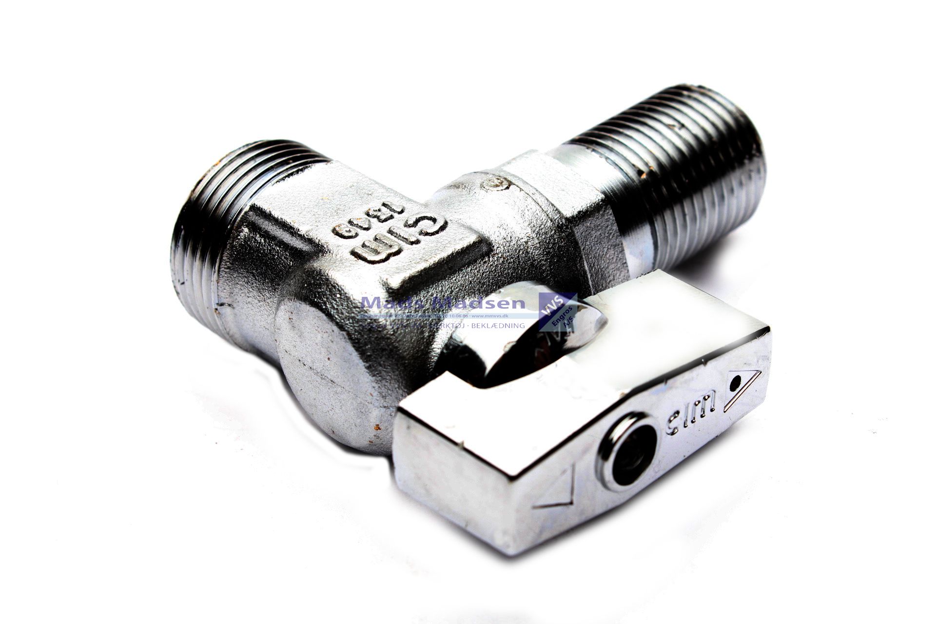 3/4 x 1/2" Vinkelventil m/kontra