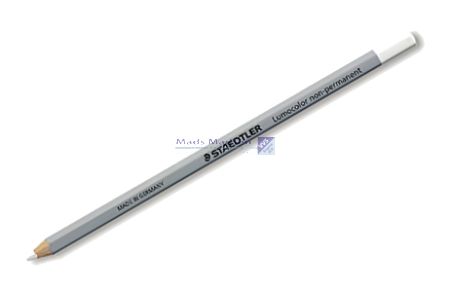 Staedtler Fedtblyant Non-permanent vandopløselig HVID 108-0 *OUTLET*