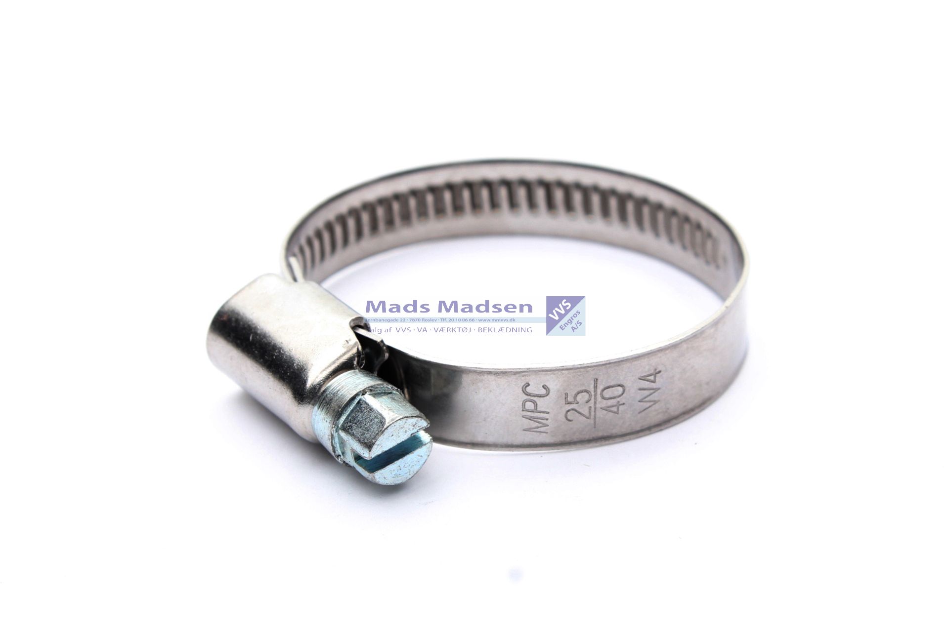 Rustfri spændebånd 100-120 mm