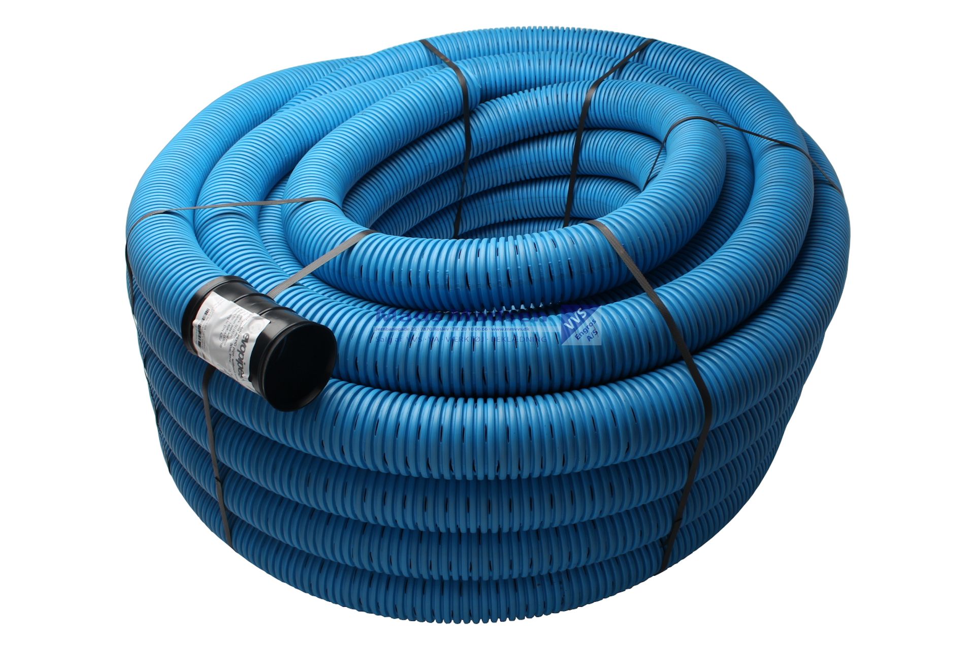 113/128mm BLÅ PE drænrør dobbeltvæg á 50m