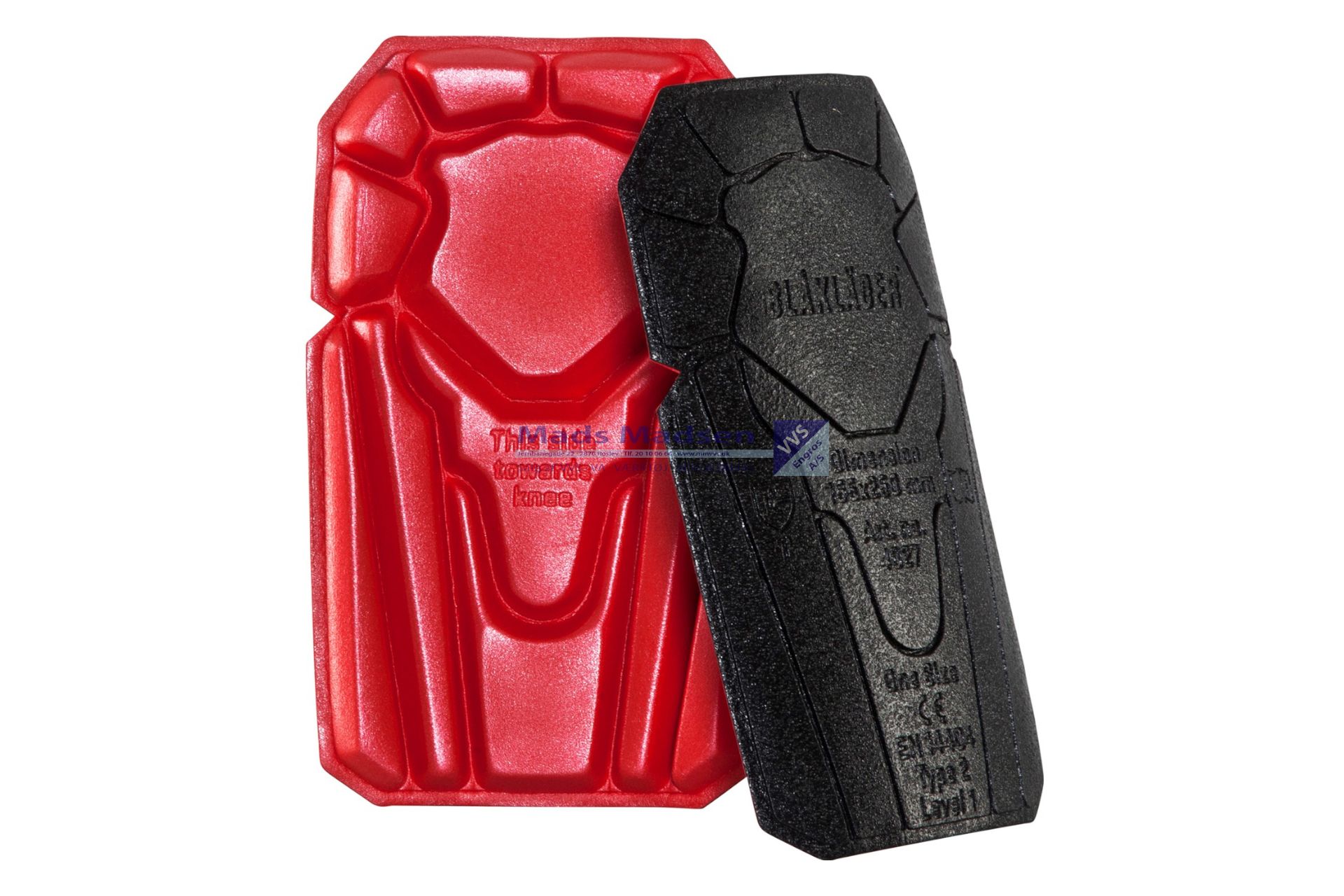 Blåkläder knæpuder 4027-1203-9956 sort/rød *NETTOPRIS*