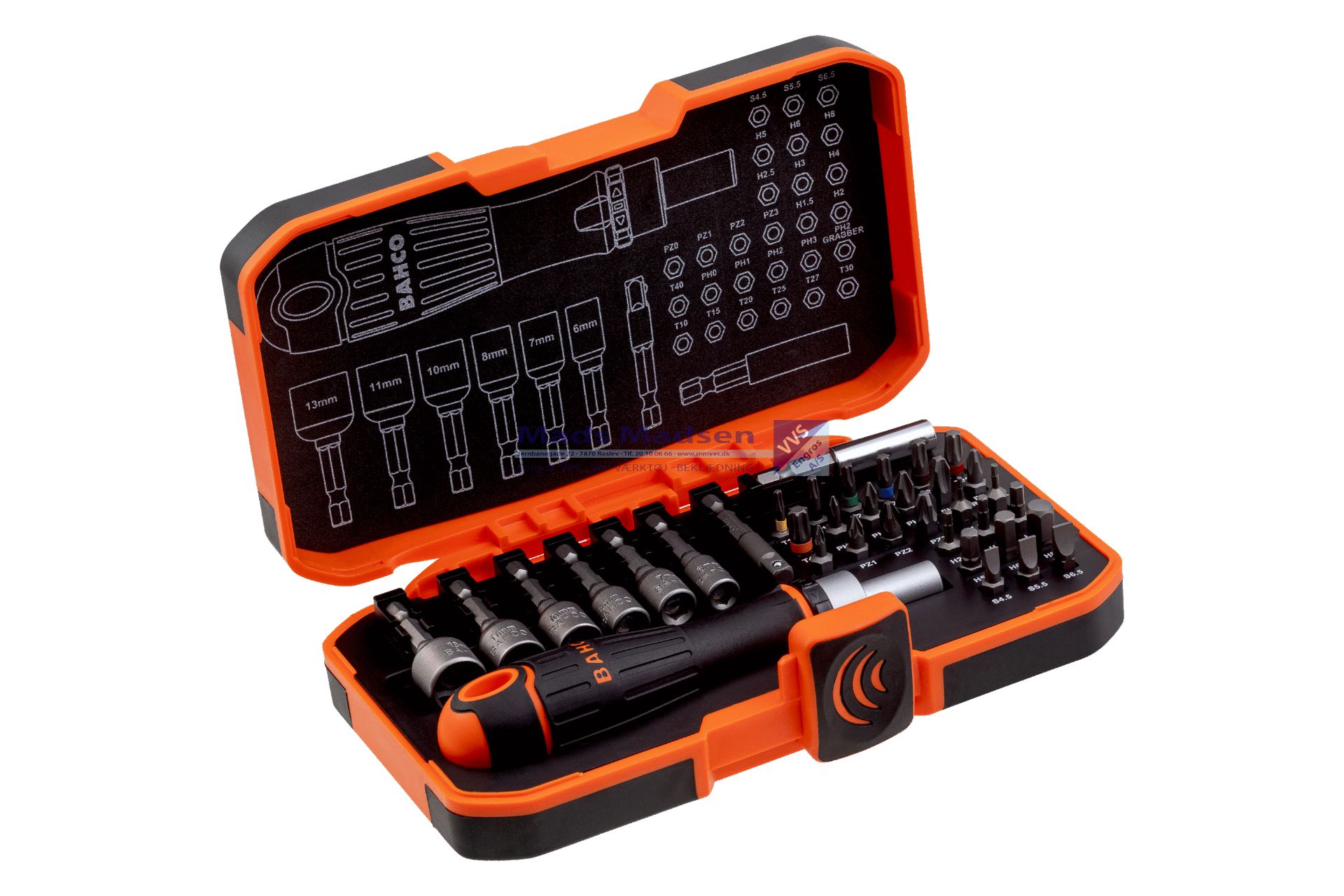 Skralde/Bitssæt Bahco 59/S36BCR 36 dele *NETTOPRIS*