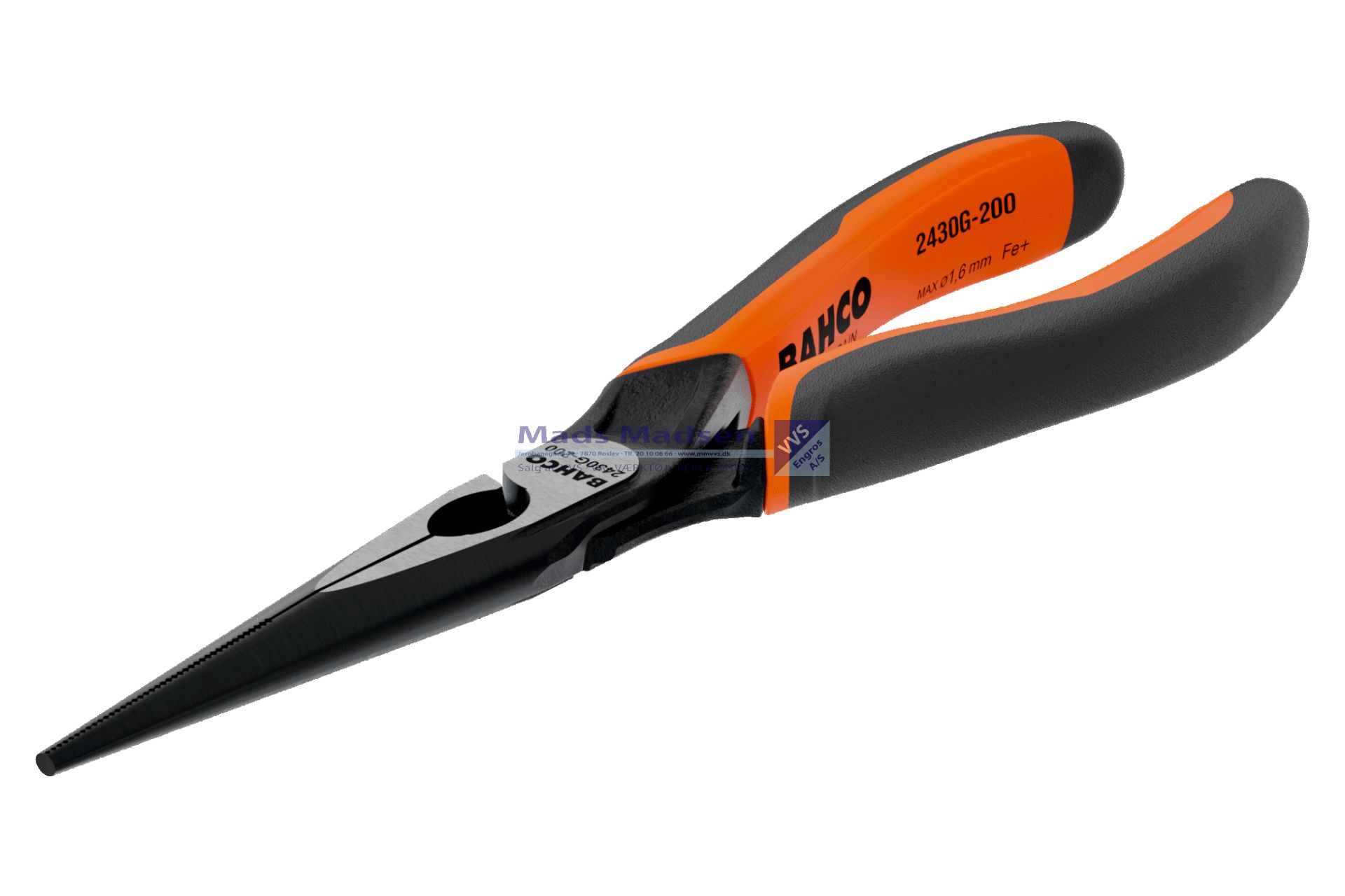 Spidstang Lige Bahco Ergo 2430 G-200mm *NETTOPRIS*