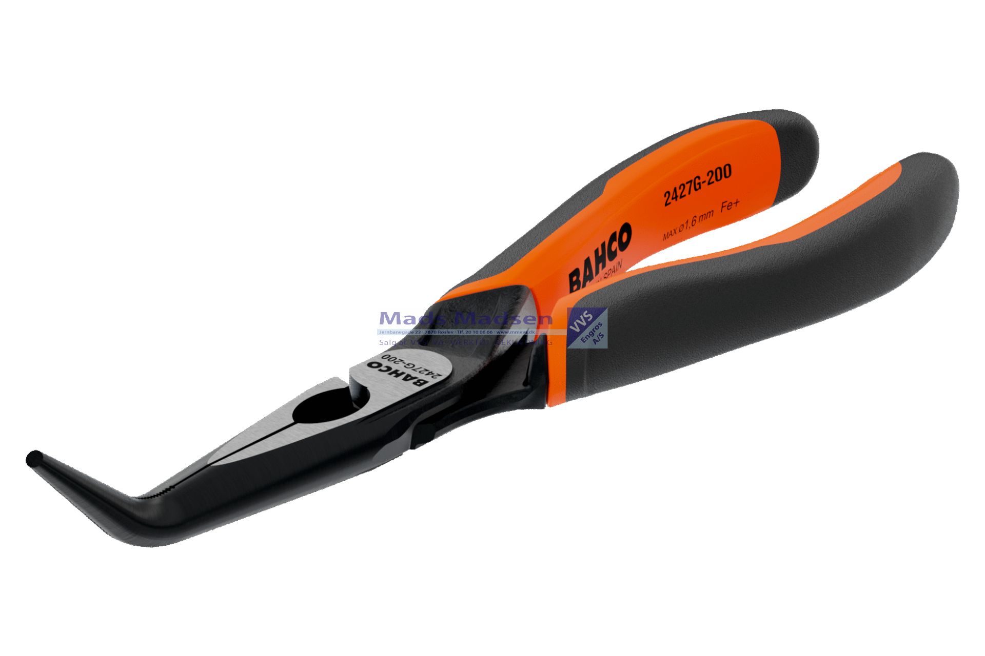 Spidstang Bøj. Bahco Ergo 2427G-200mm *NETTOPRIS*