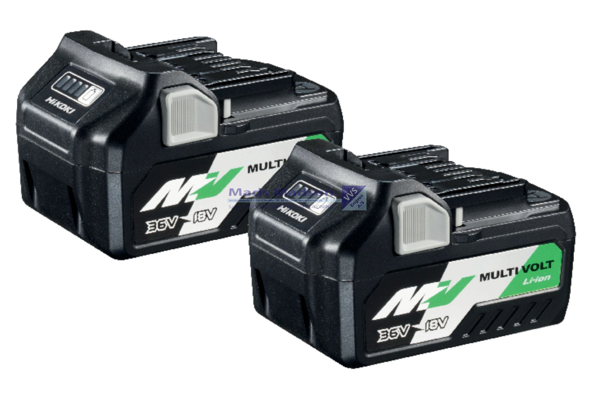 Hitachi / Hikoki Batteisæt 2 x BSL36A18 36V/2,50Ah-18V/5,0Ah MULTIVOLT *NETTOPRIS*