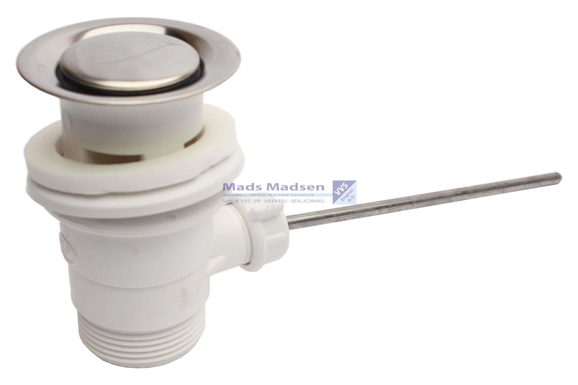 1 1/4" Bundventil m /løft-op *OUTLET*