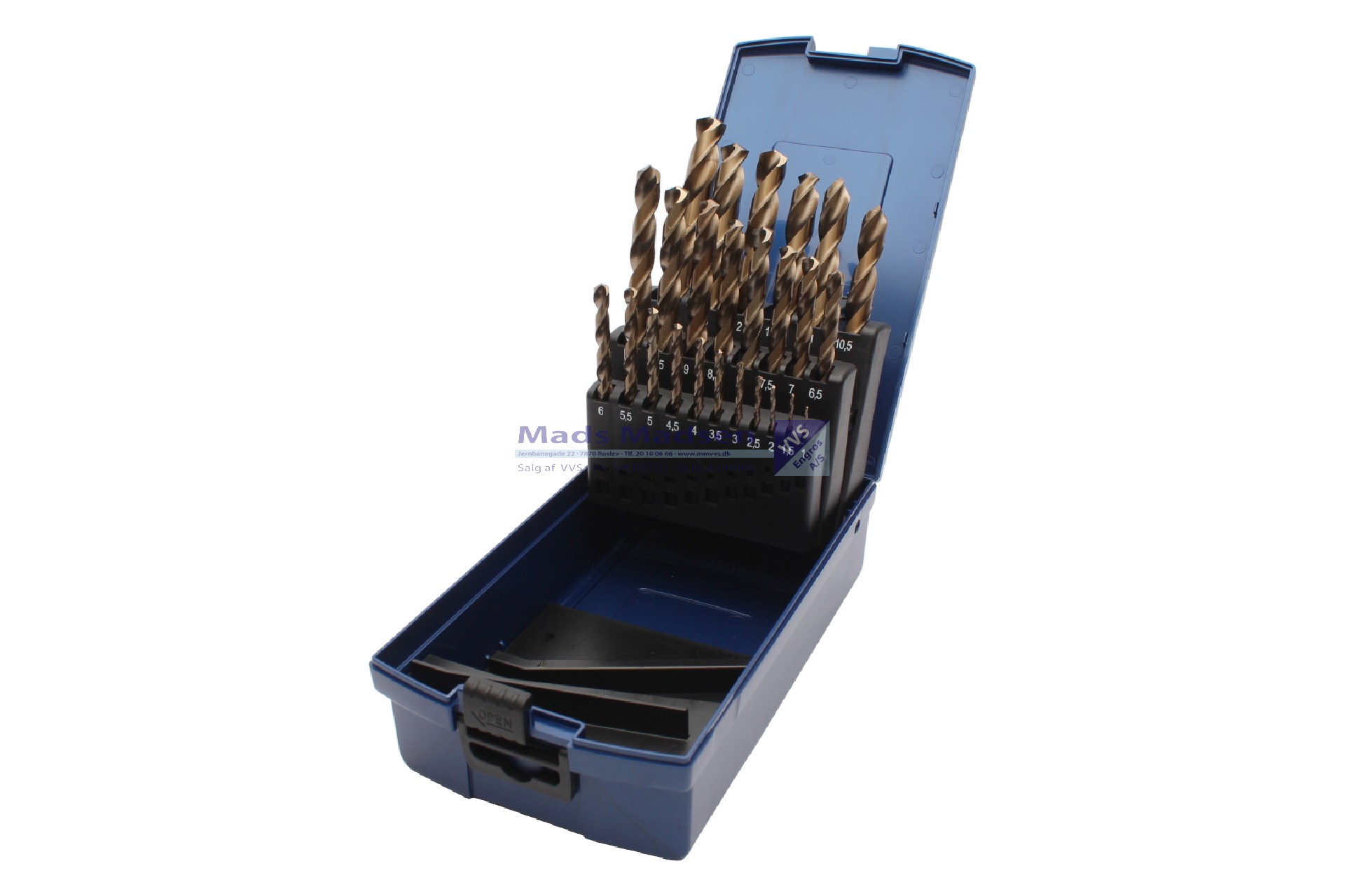 HSS-E B&C CO spiralborsæt Type N 1-13,0mm DIN 338 t/ rustfri