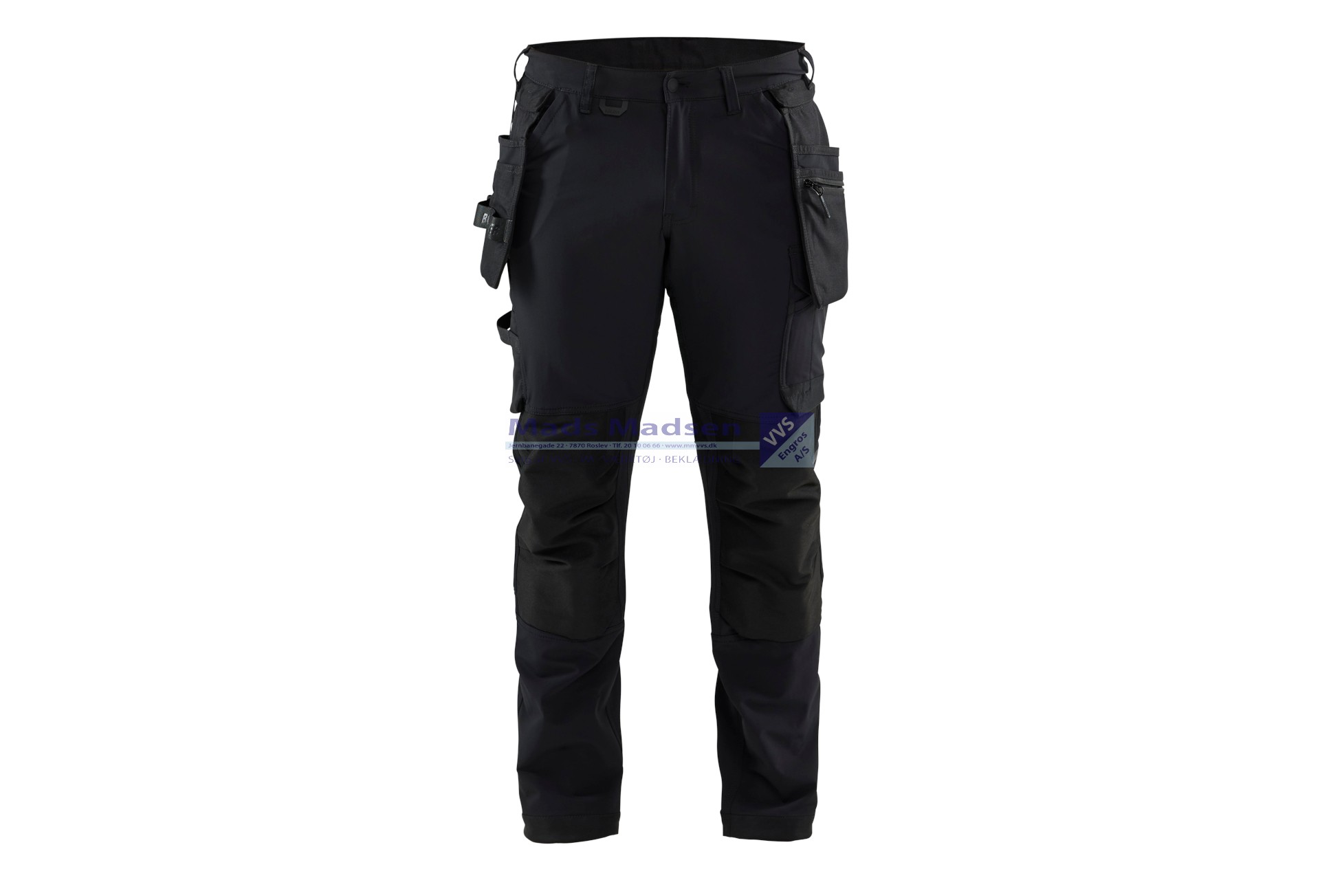 Blåkläder Håndværkerbuks m/aftag sidelomme 4 vejs stretch 1720-1645-9900 sort C56 92% poly - 8% ela