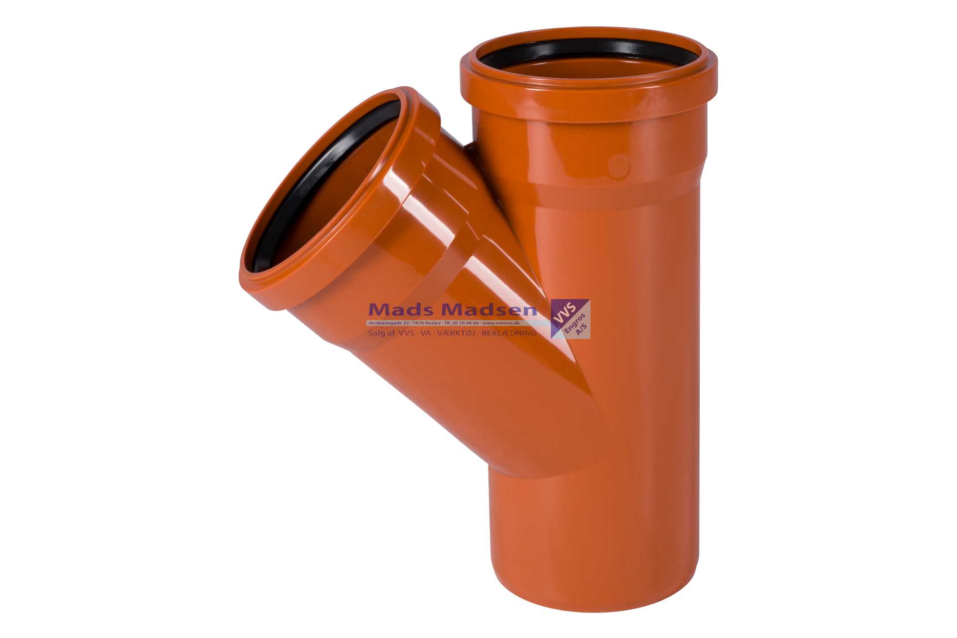 110 x 110 x 45gr Ostendorf PVC kloak grenrør 12 stk/krt