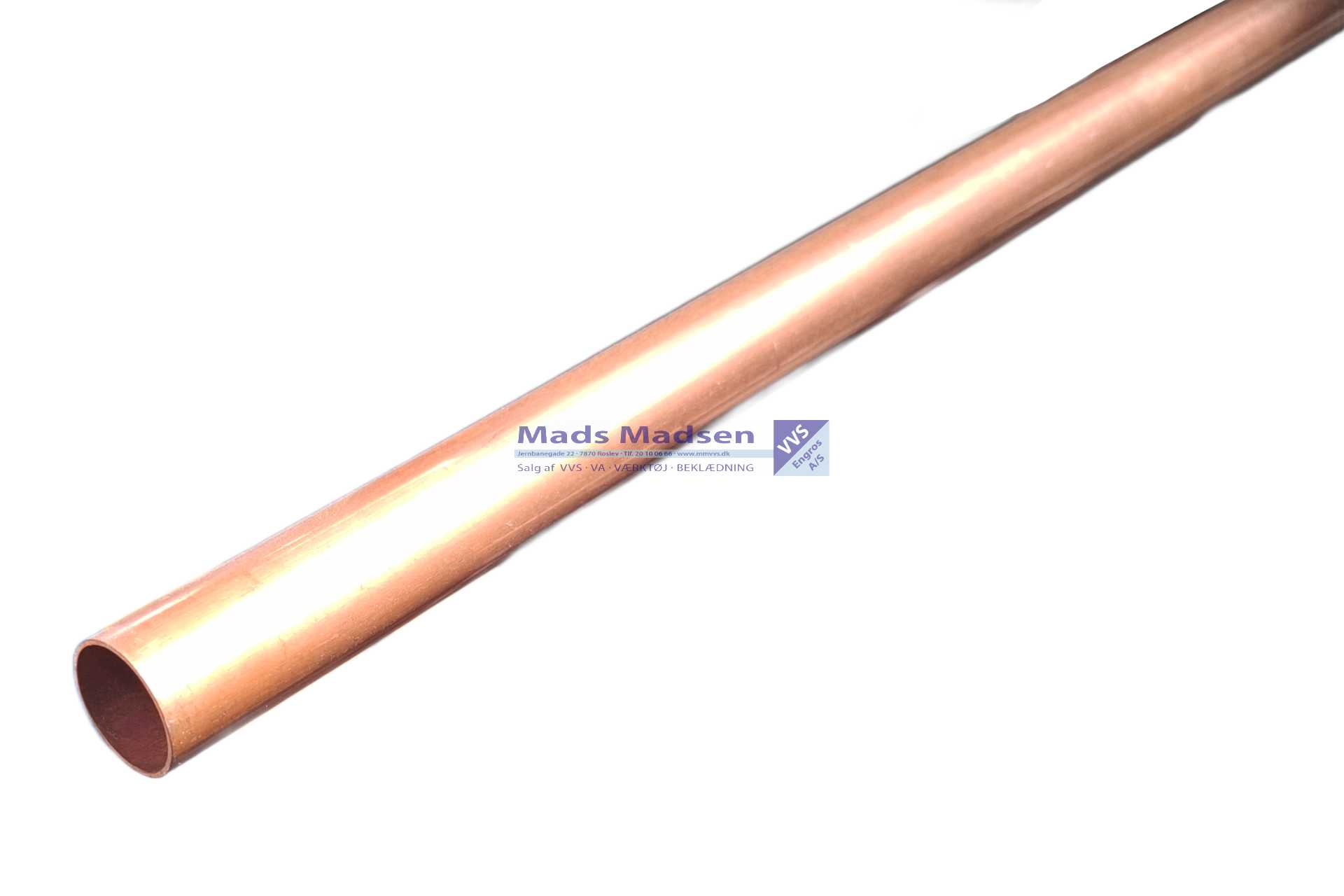 10mm kobberrør hårde 5 mtr/lgd (S)