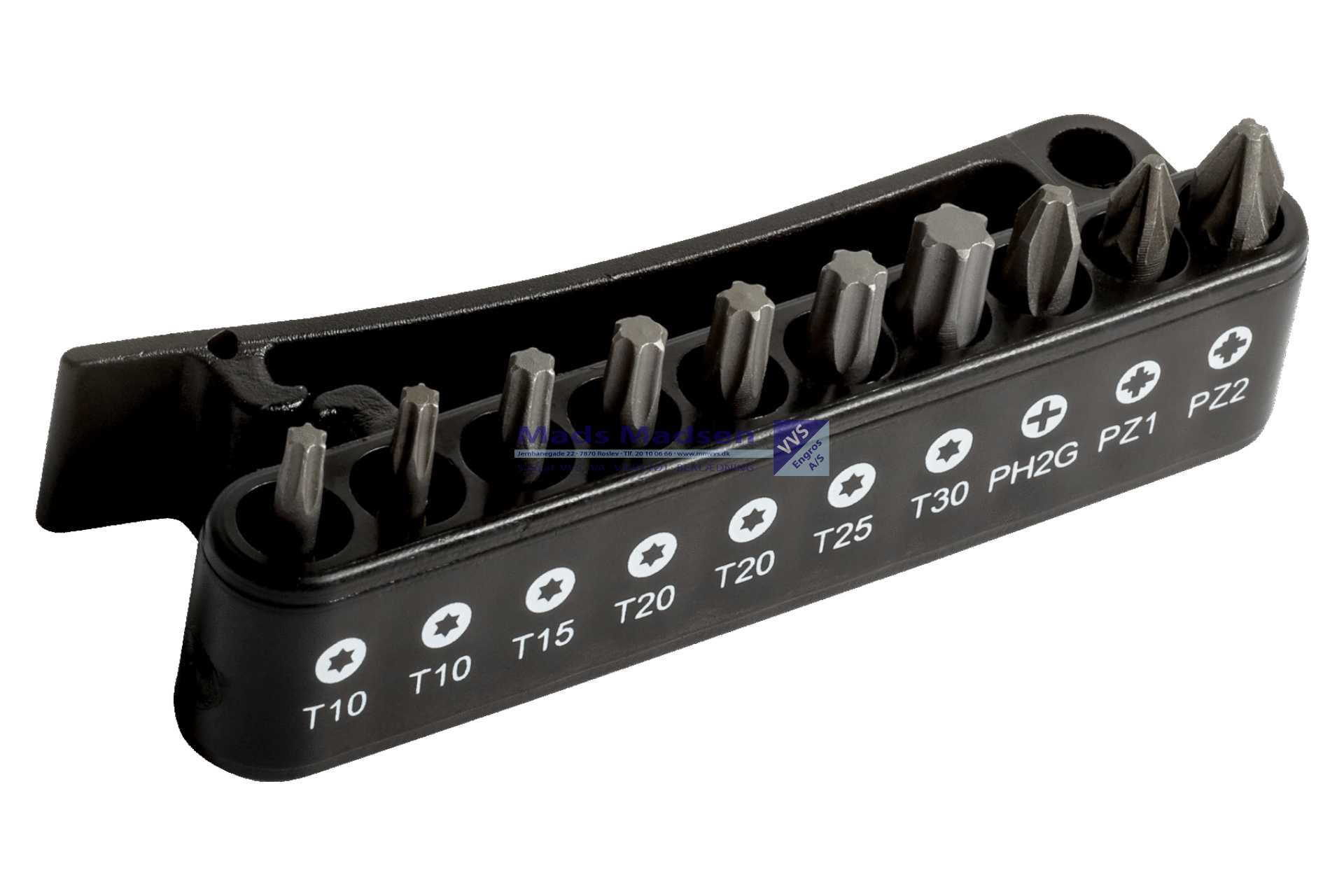 Bitssæt Bahco 59/S10BC 10 dele med bælteclips *NETTOPRIS*