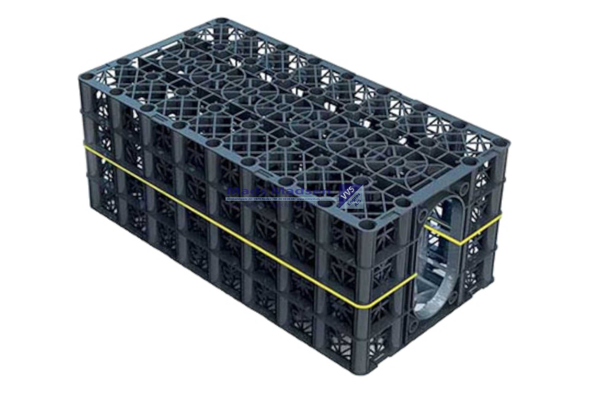 Regnvandskassette 1000x500x400mm 190ltr.  (1 kassette pr. 20m2 overfladevand v. optimale jordbundsforhold)