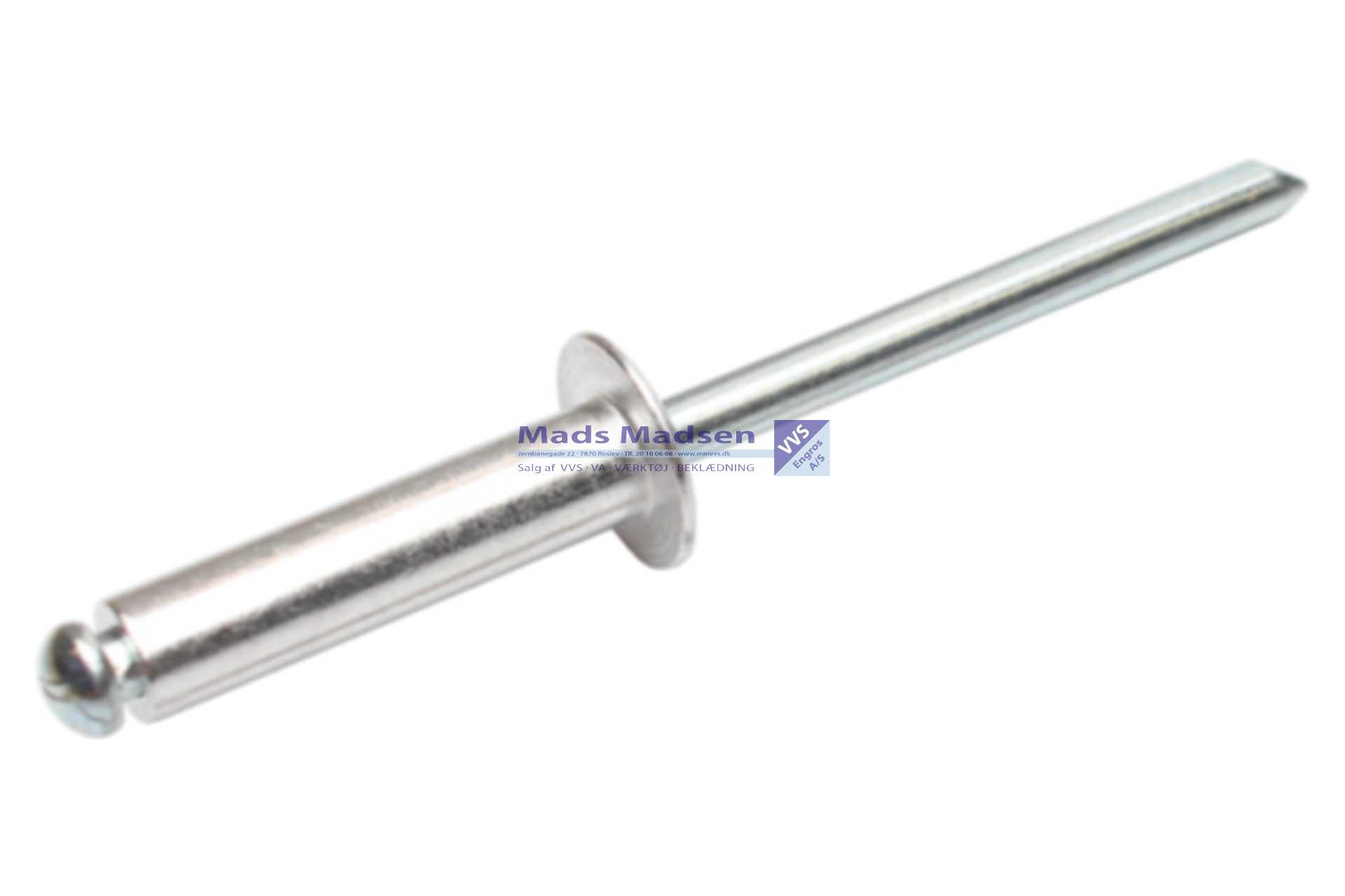 3,2 x 10 blindnitte alu/stål á 500 stk. (nitteevne 5-7mm) (7070132100)