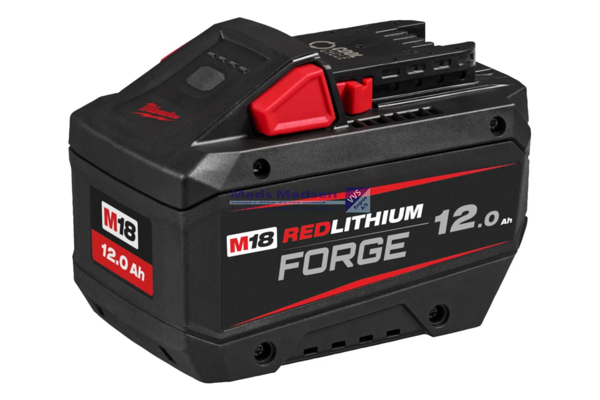 Milwaukee M18 FB12 akku batteri FORGE 18V 12,0Amp. incl. afgift 4932492651 *NETTOPRIS*