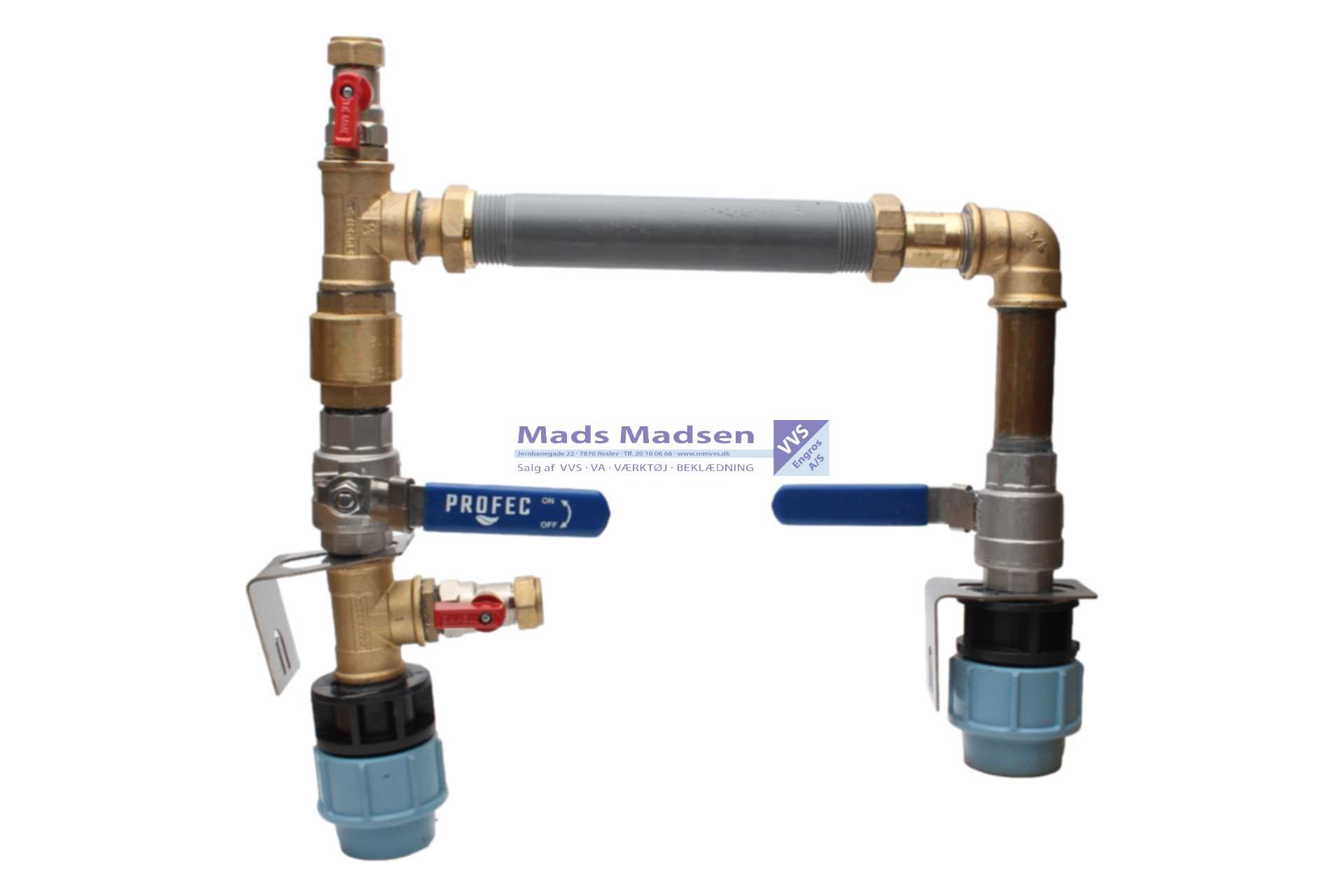 Ø400 Flow-Aqau "kødben" f/målebrønd 32mm model Glyngøre 1" x 190mm