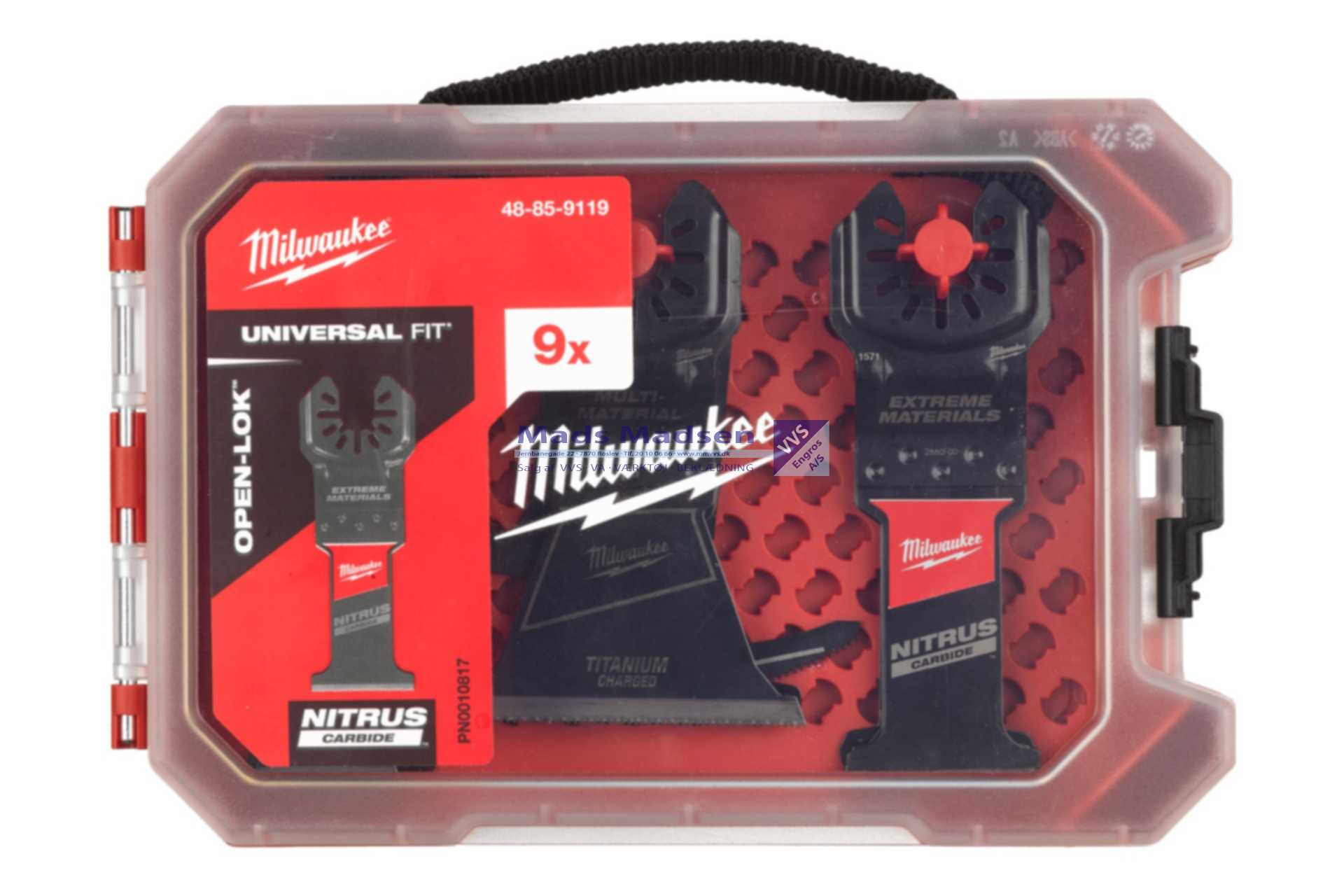 Milwaukee Multicutter tilbehør OPEN-LOK sæt 9 Dele 48859119 *NETTOPRIS*