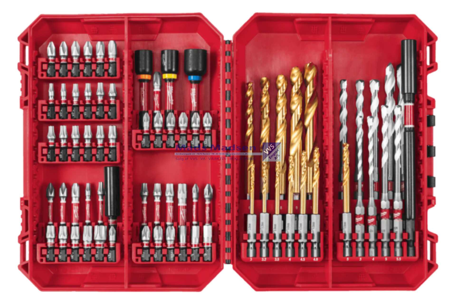 Milwaukee Bits/borsæt SHOCKWAVE D/DRI CD 74 dele 4932501308 *NETTOPRIS* XXX