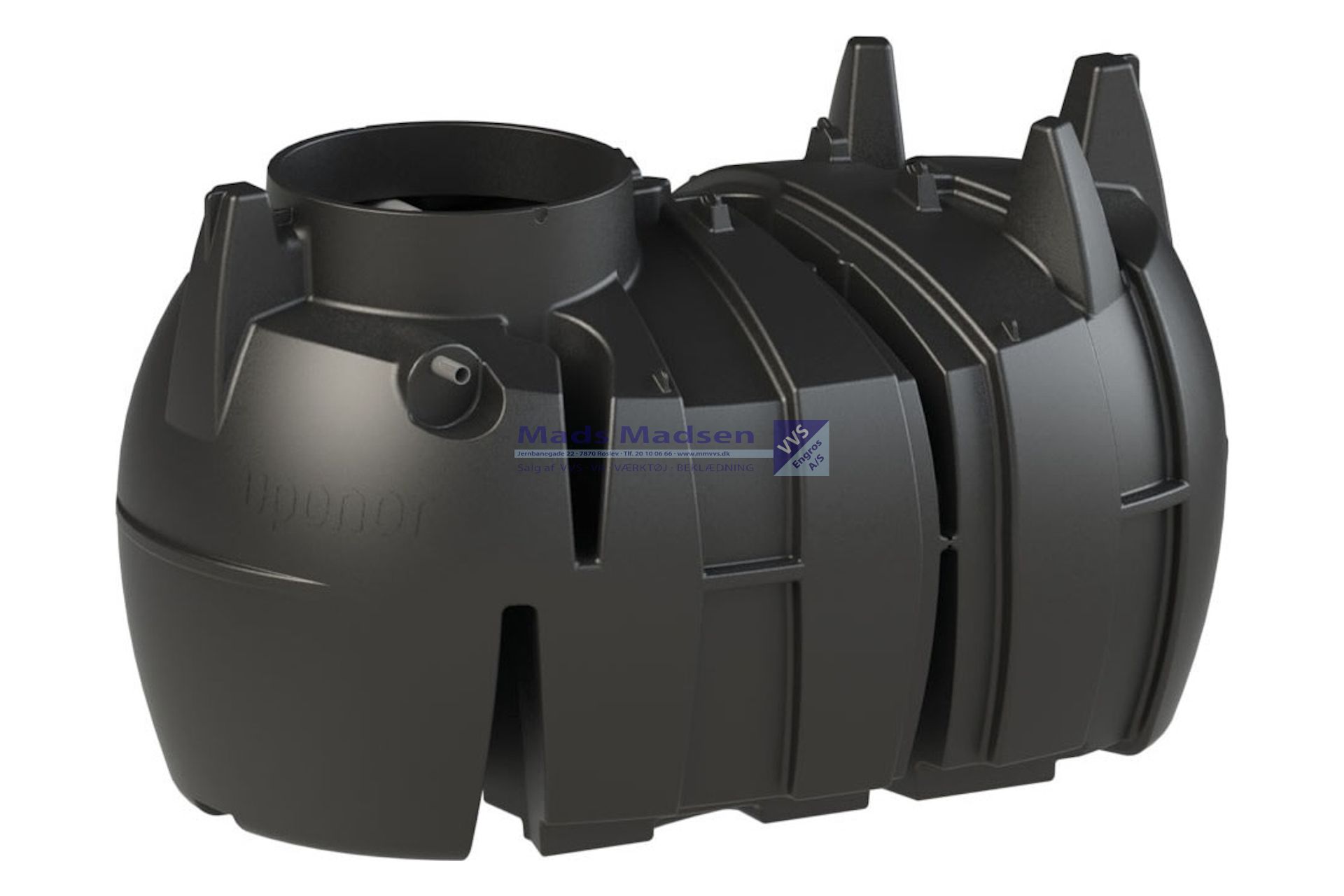 Uponor bundfældningstank 2,4m3 til tryk incl Flygt pumpe